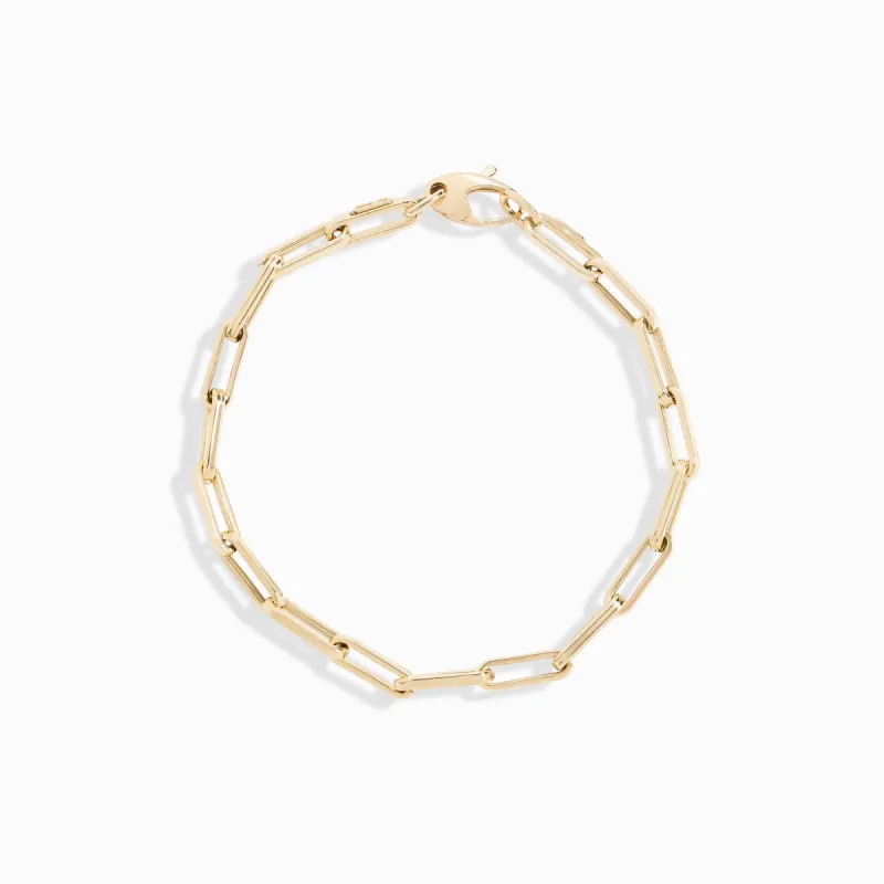 Bold Link Chain Bracelet / 18K Solid Gold sold by Nyrelle Jewelry