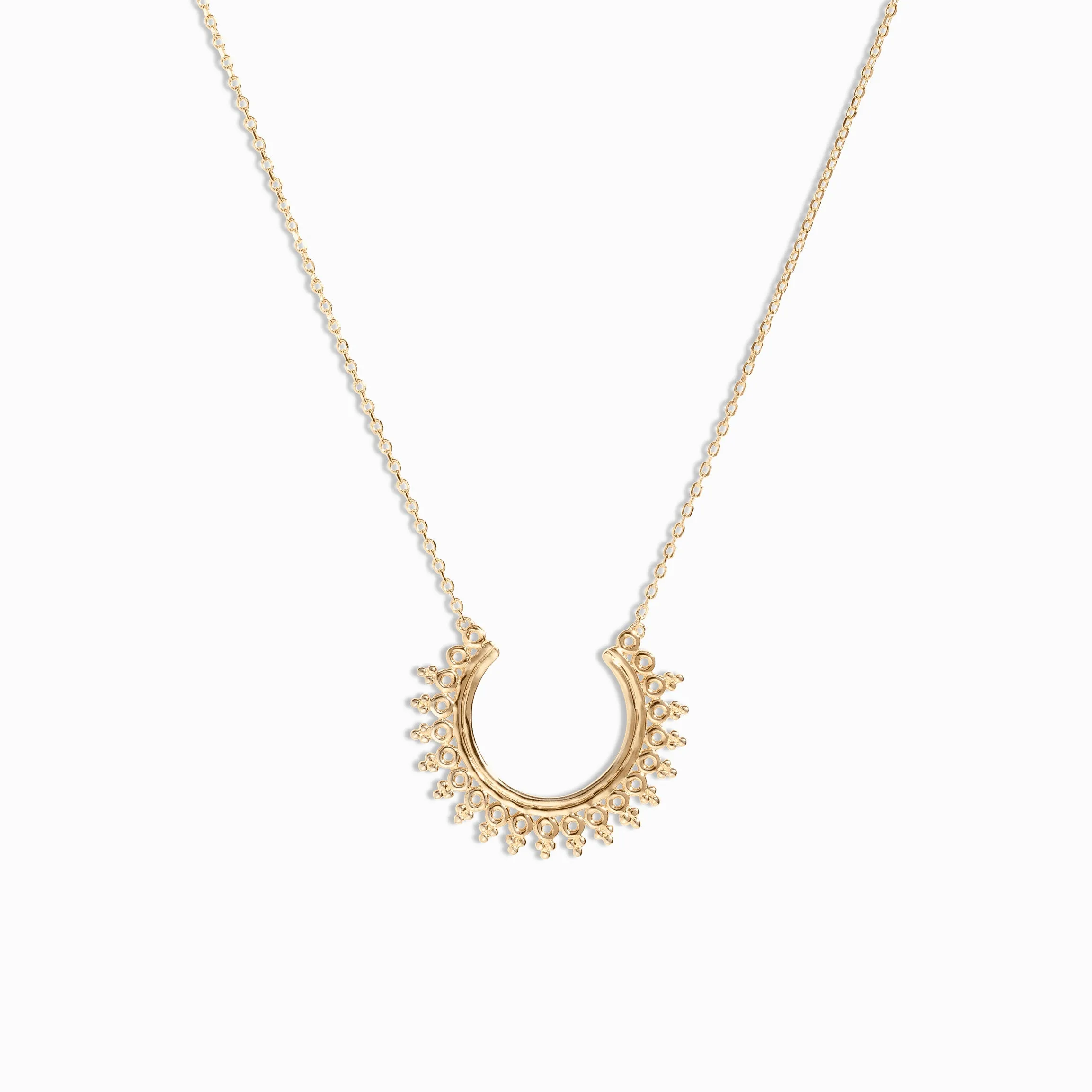 Solar Open Circle Necklace / Vermeil sold by Nyrelle Jewelry