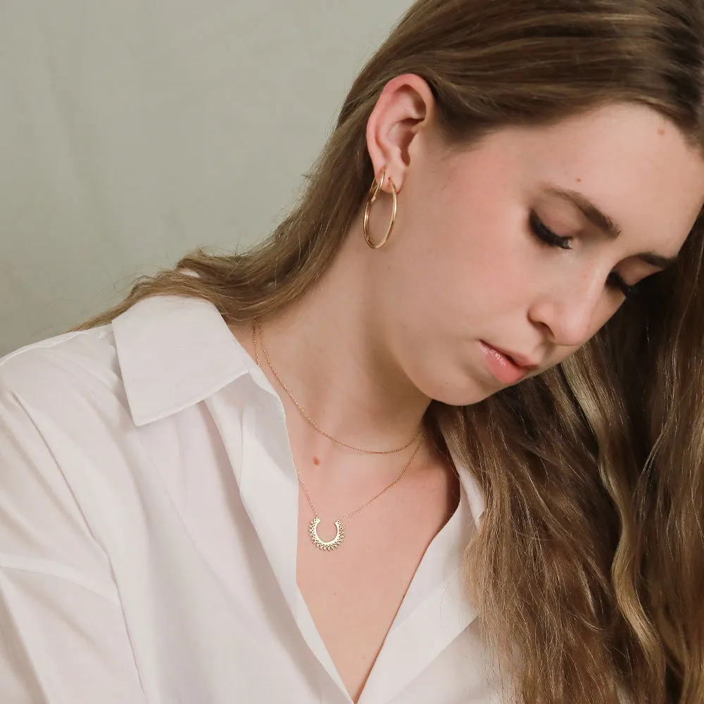 Solar Open Circle Necklace / Vermeil sold by Nyrelle Jewelry product image thumbnail 4