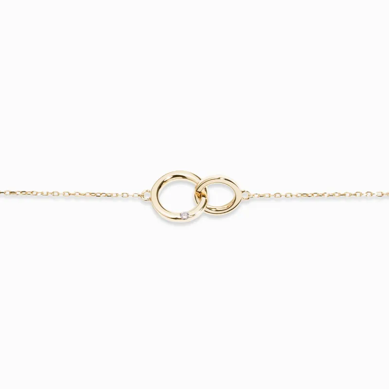 Infinity Diamond Bracelet / 9K and 18K Solid Gold sold by Nyrelle Jewelry