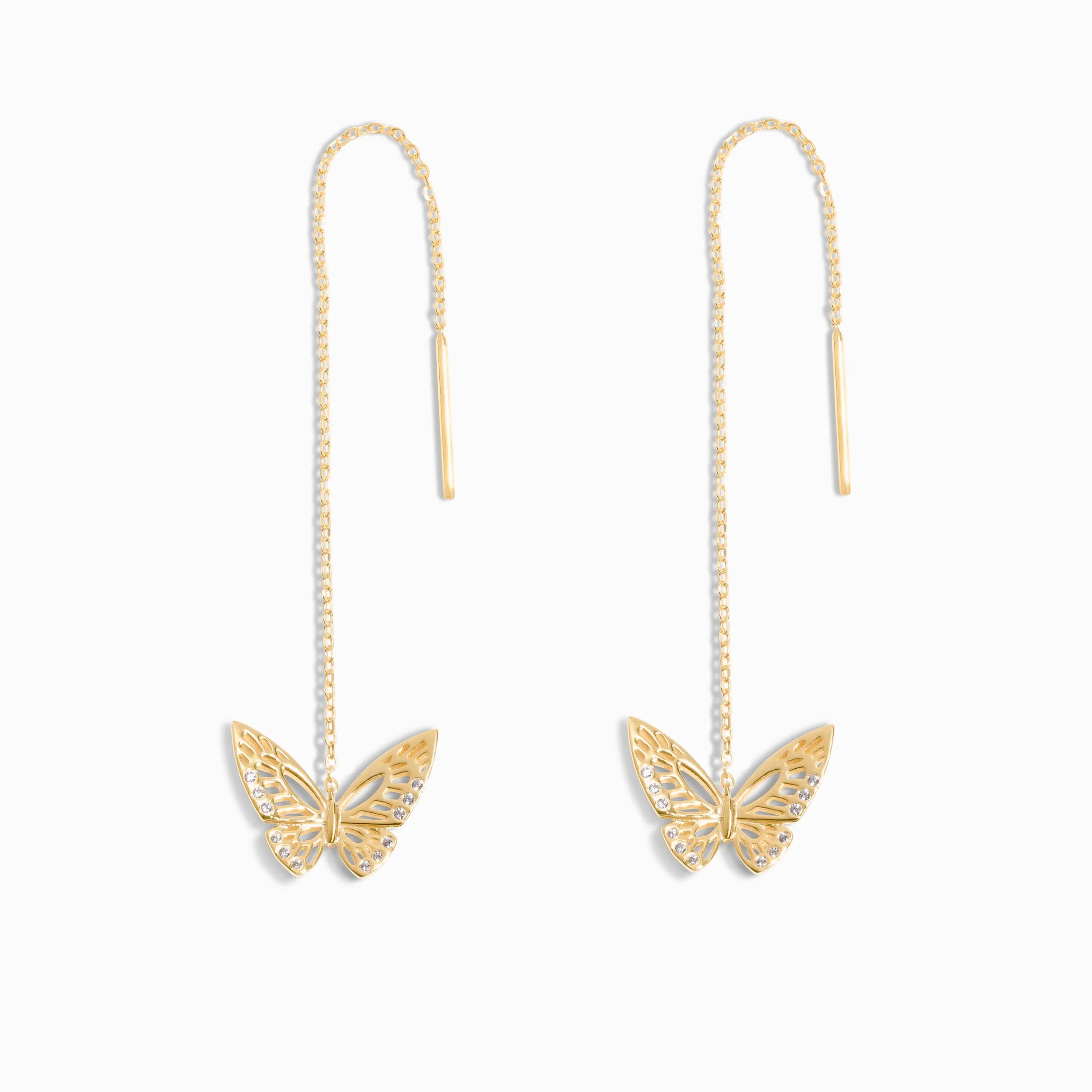 Monarch Butterfly Drop Earrings / Vermeil sold by Nyrelle Jewelry