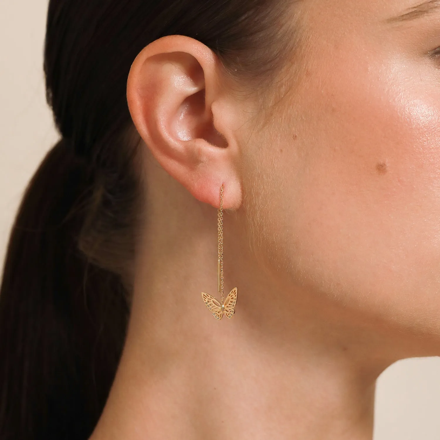 Monarch Butterfly Drop Earrings / Vermeil sold by Nyrelle Jewelry product image thumbnail 2