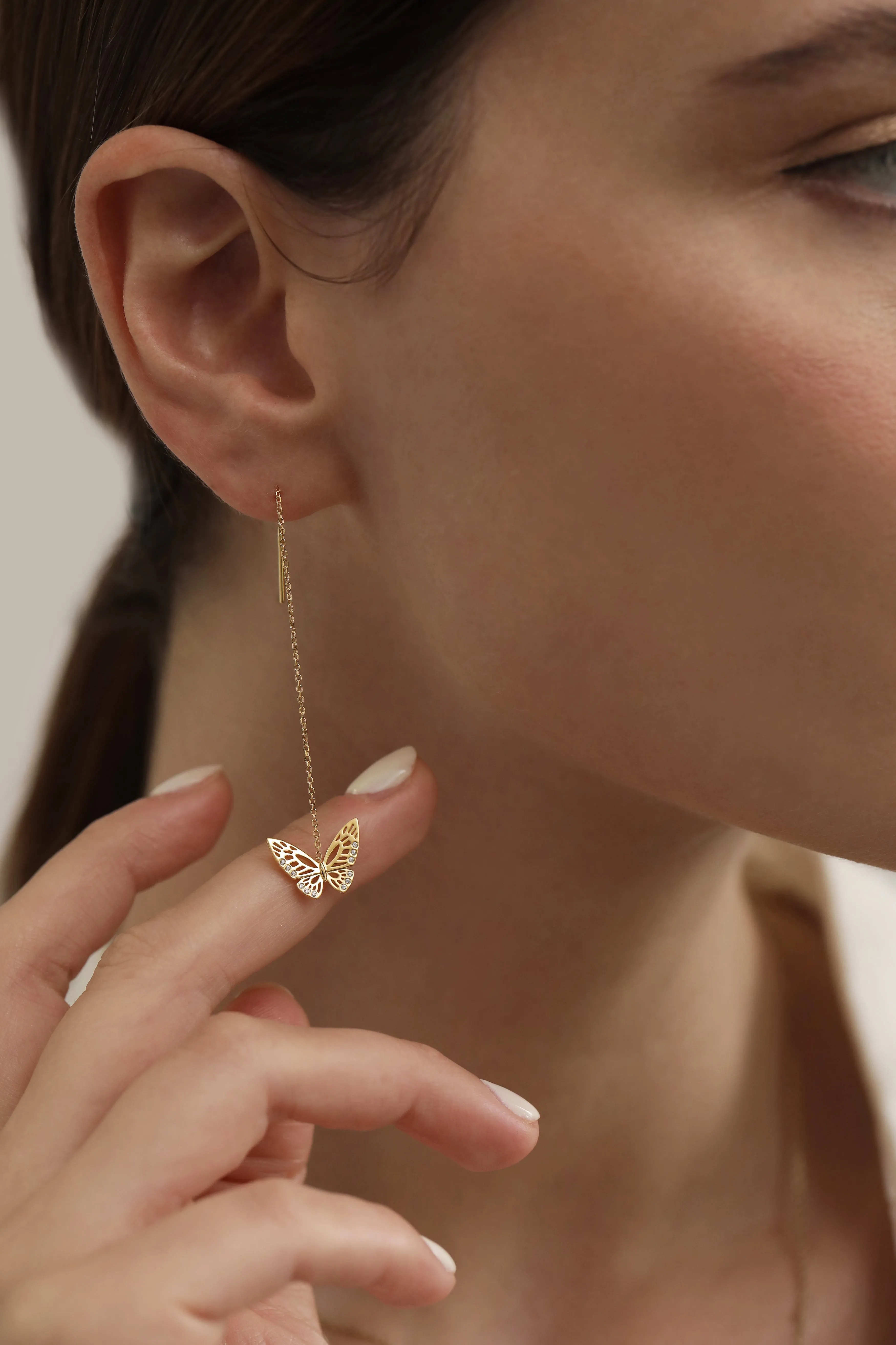 Monarch Butterfly Drop Earrings / Vermeil sold by Nyrelle Jewelry product image thumbnail 4