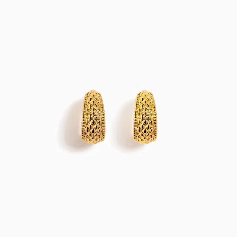 Siren Open Hoop Earrings / Vermeil sold by Nyrelle Jewelry
