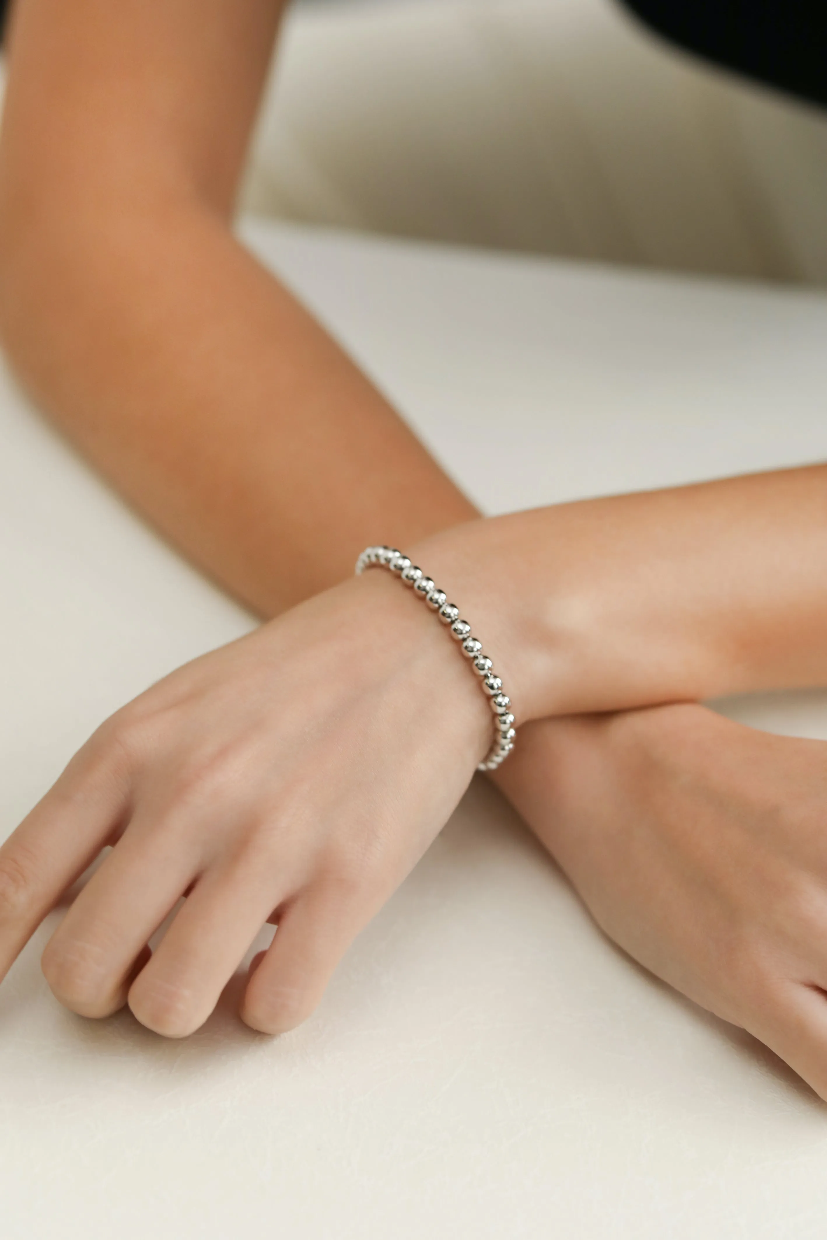 Beaded Bracelet / Silver sold by Nyrelle Jewelry product image thumbnail 2