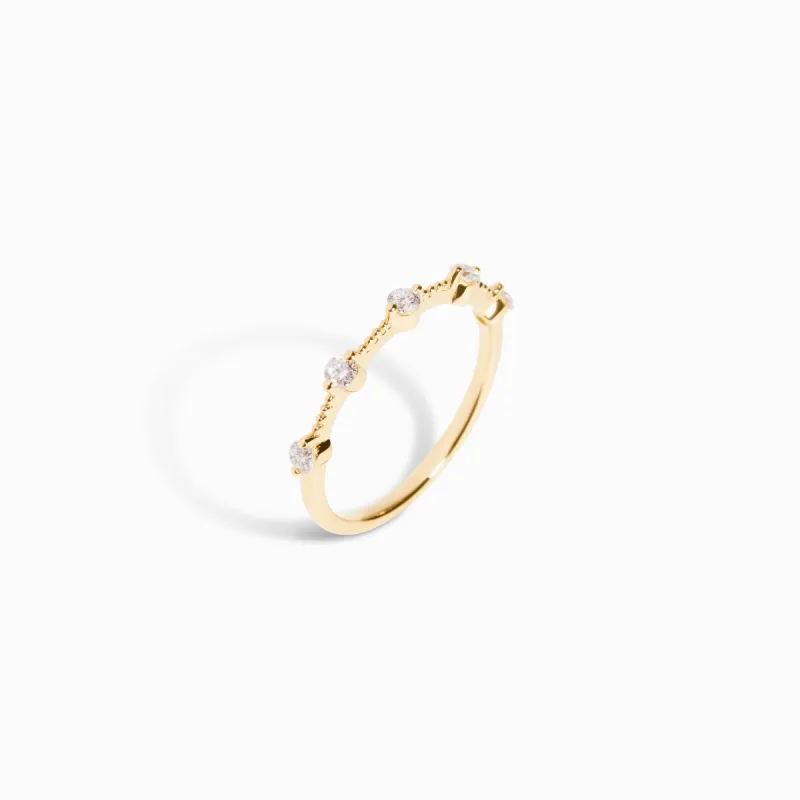 Revolve Diamond Ring/ 9K and 18K Solid Gold sold by Nyrelle Jewelry