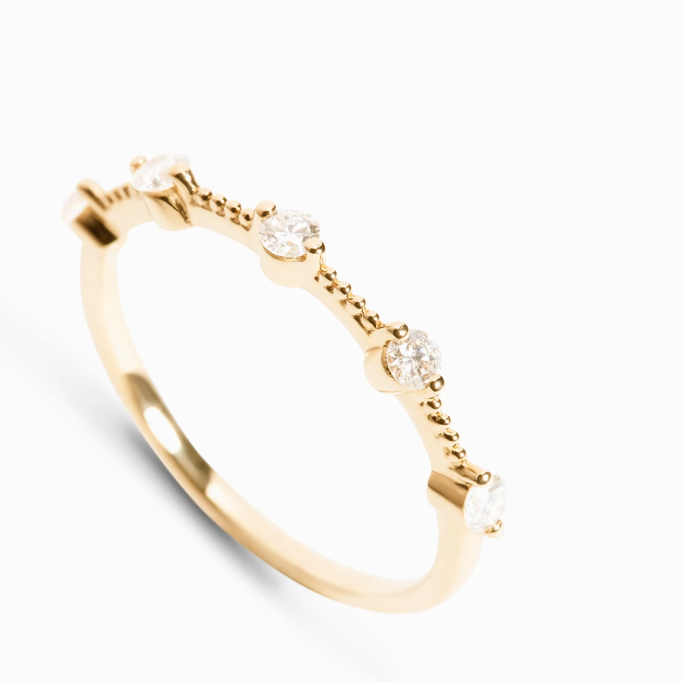 Revolve Diamond Ring/ 9K and 18K Solid Gold sold by Nyrelle Jewelry product image thumbnail 2