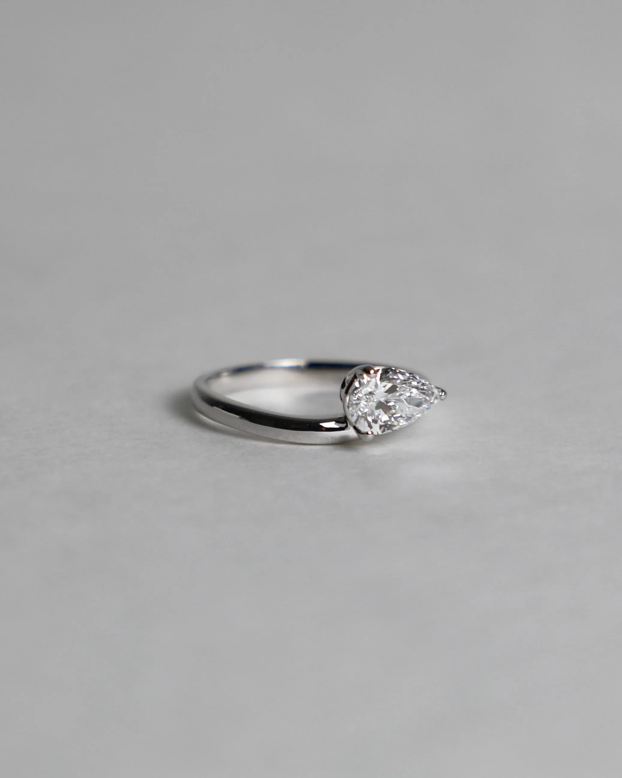 Lab-Grown Pear-shaped Diamond Wave Ring sold by Nyrelle Jewelry product image thumbnail 2