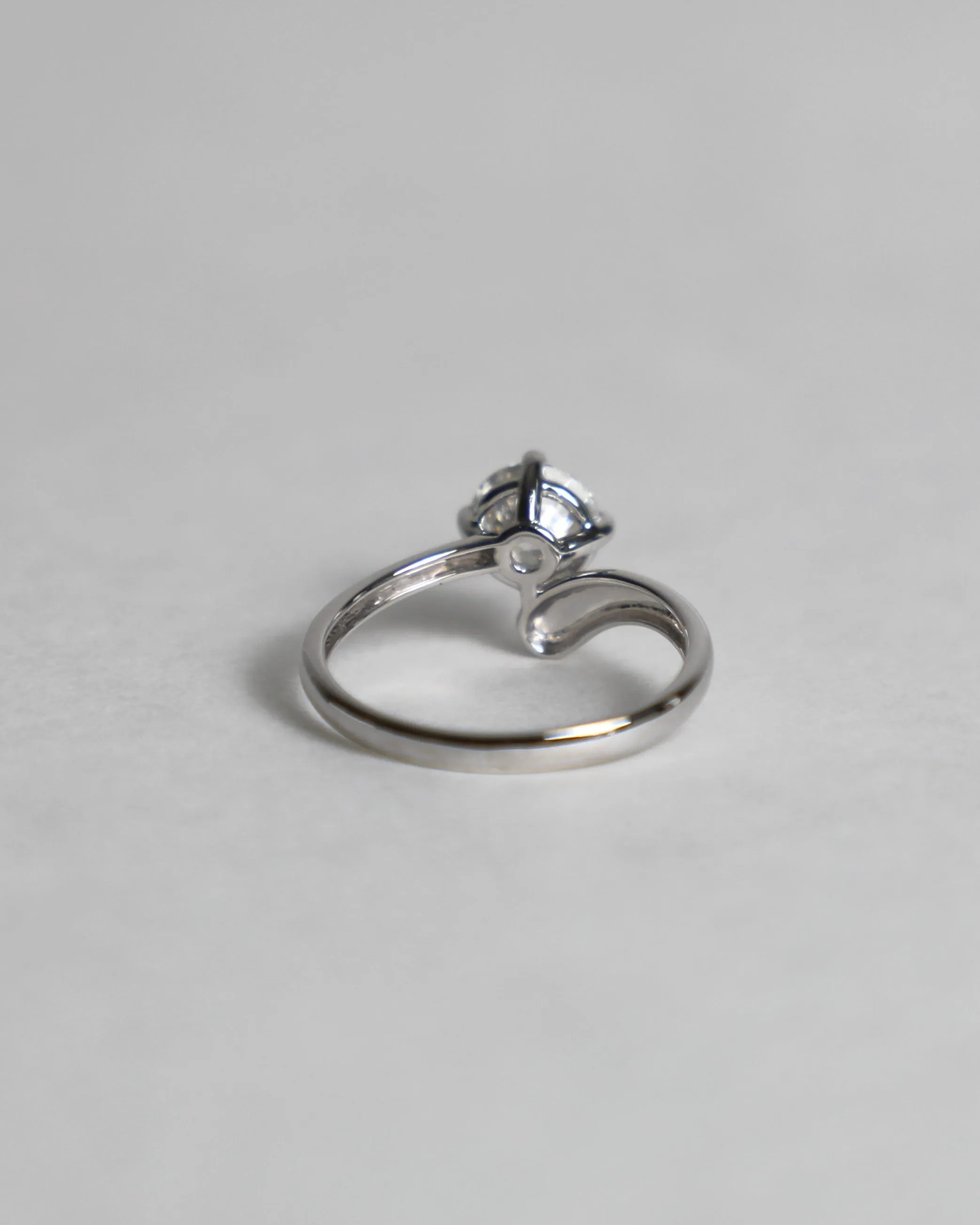 Lab-Grown Round-shaped Diamond Curved Band Ring sold by Nyrelle Jewelry product image thumbnail 3