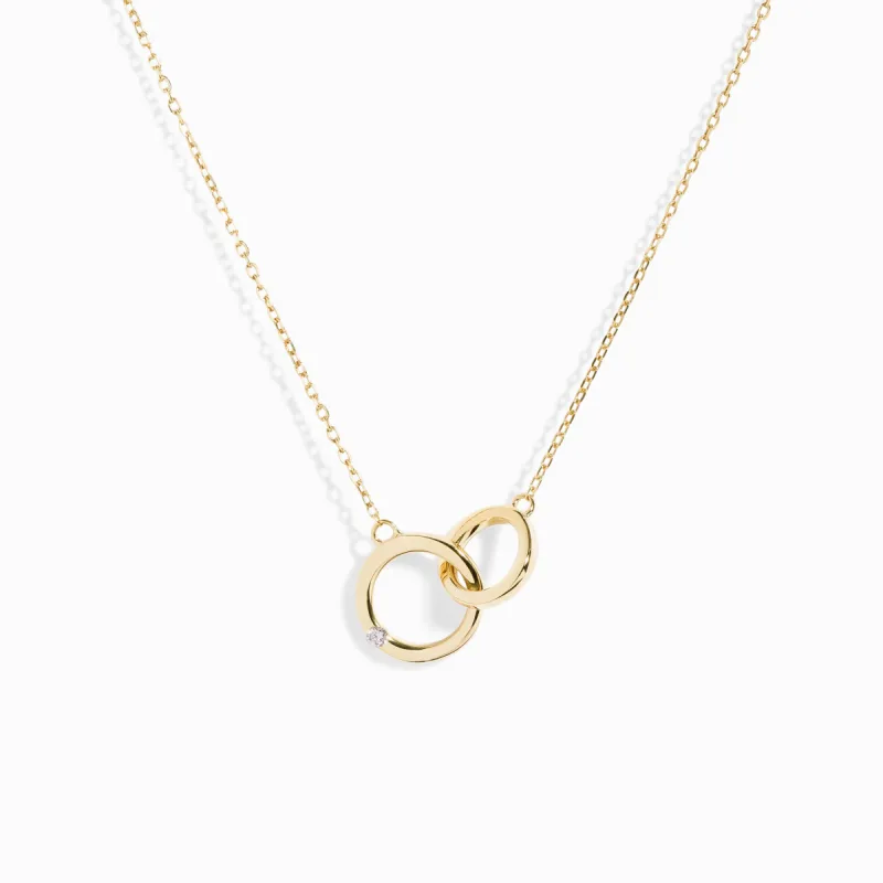 Infinity Diamond Necklace / 9K and 18K Solid Gold sold by Nyrelle Jewelry