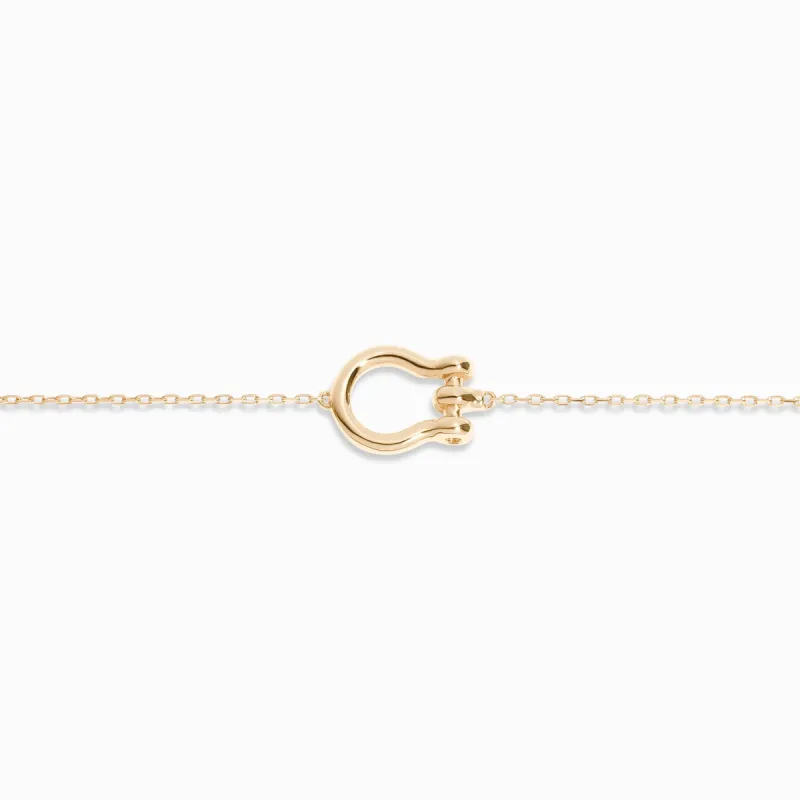 Lyre Bracelet / 9K and 18K Solid Gold sold by Nyrelle Jewelry