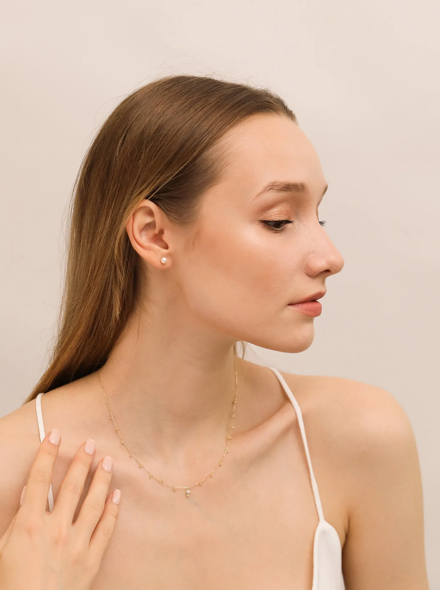 Fresh Water Pearl Set / 9K Solid Gold sold by Nyrelle Jewelry product image thumbnail 3