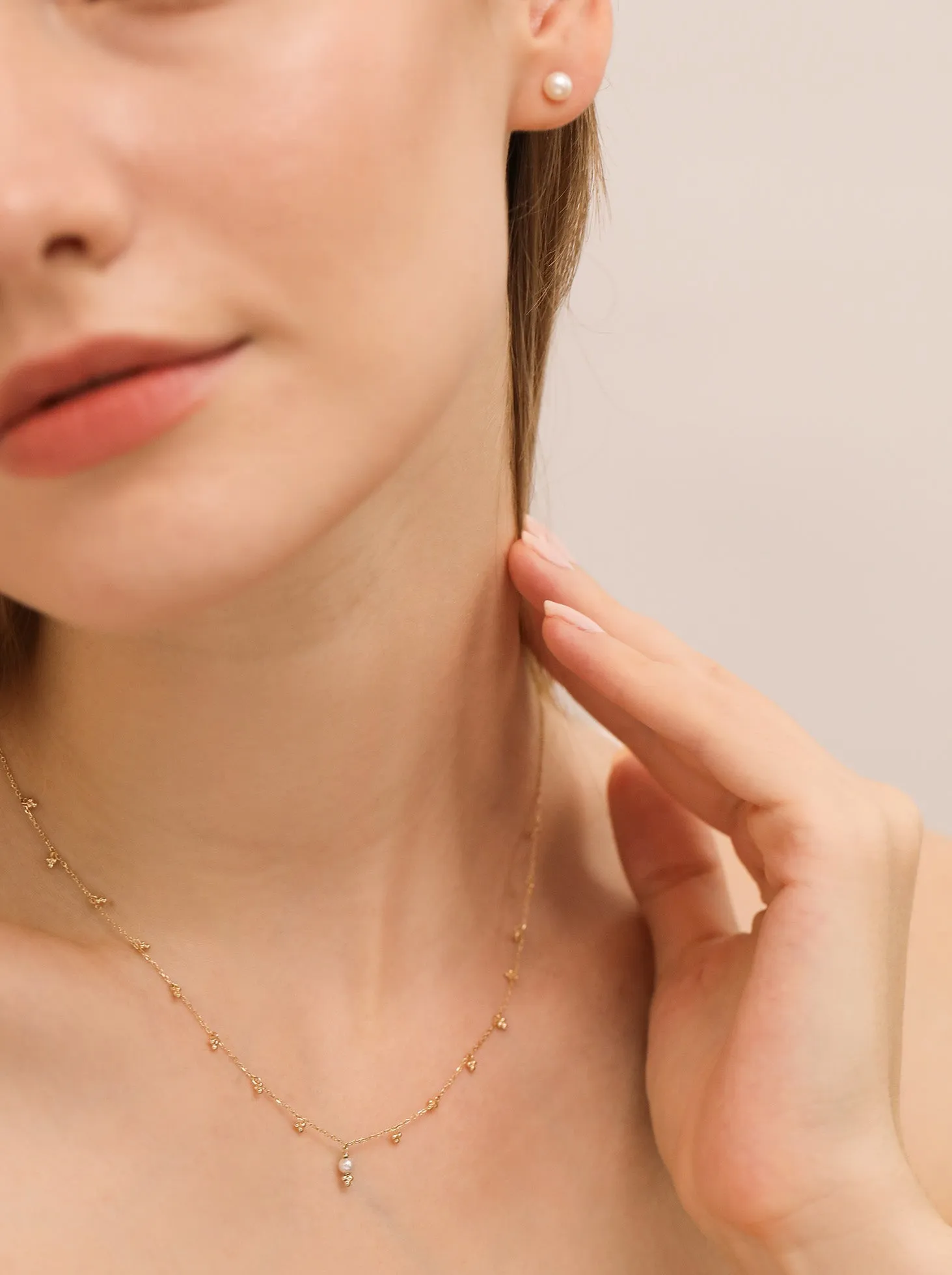 Fresh Water Pearl Set / 9K Solid Gold sold by Nyrelle Jewelry product image thumbnail 2