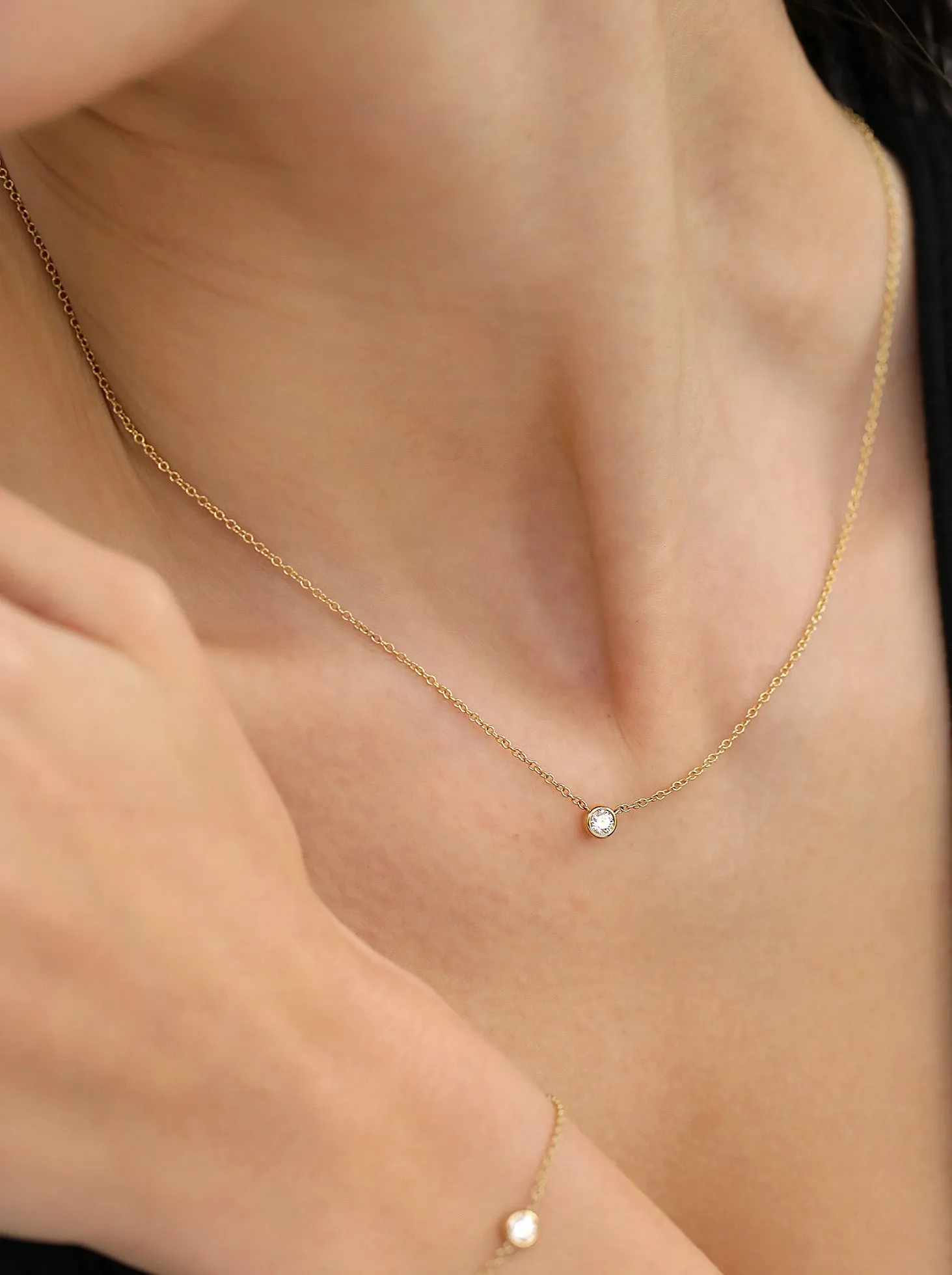 Premium Bezel Diamond Necklace - XXL / 9K and 18K Solid Gold sold by Nyrelle Jewelry product image thumbnail 4