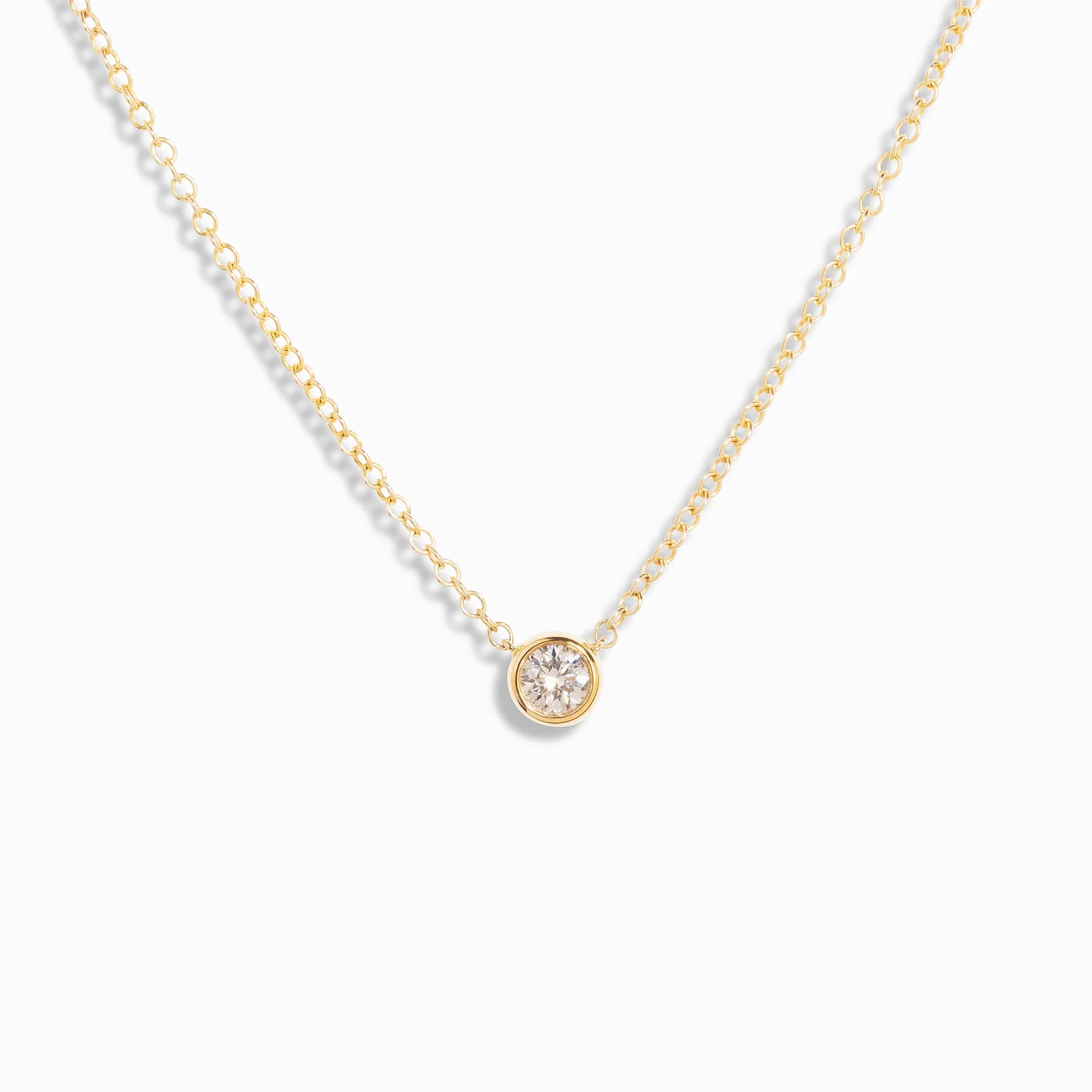 Premium Bezel Diamond Necklace - XXL / 9K and 18K Solid Gold sold by Nyrelle Jewelry