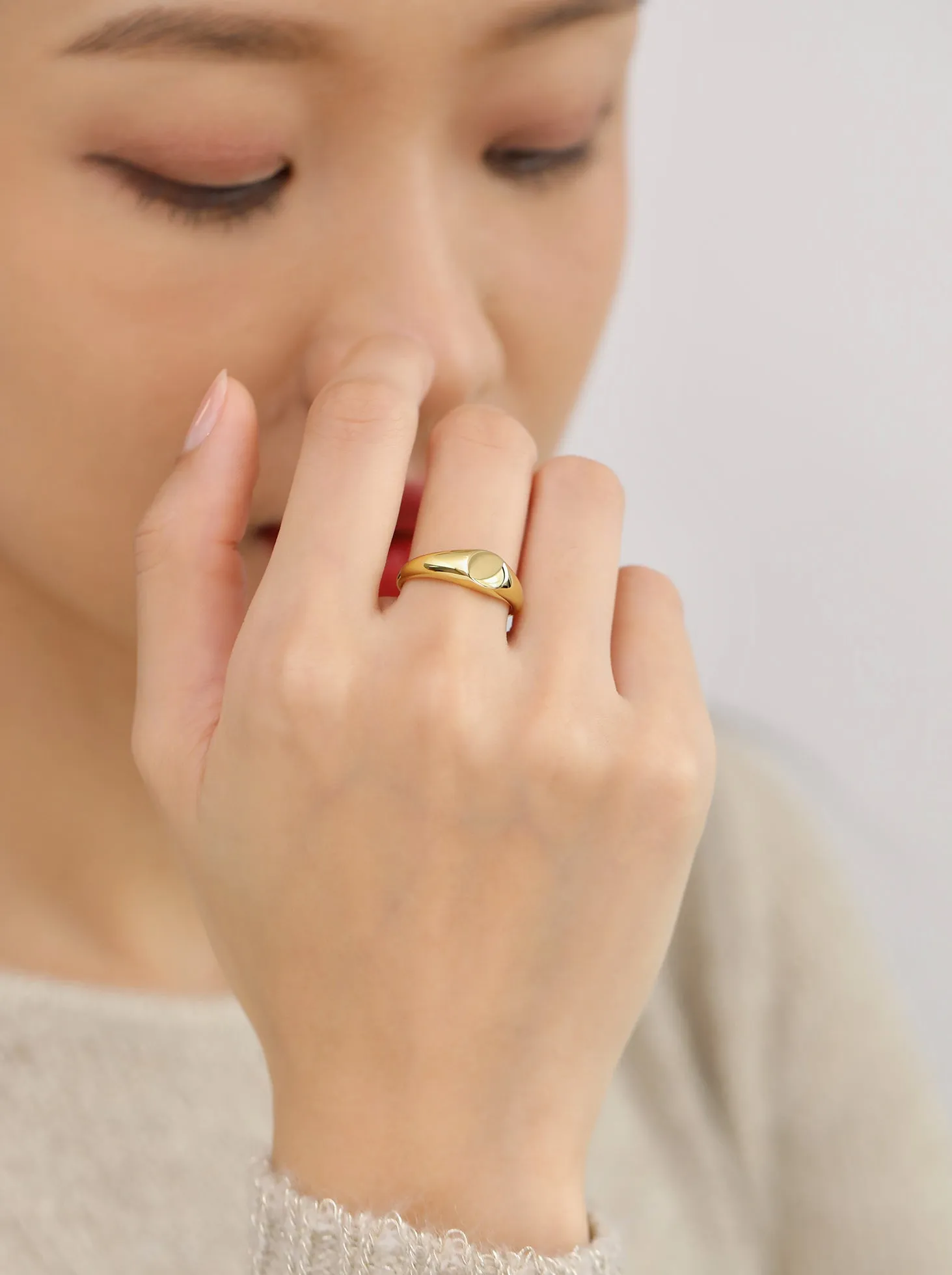 Classic Signet Ring / Vermeil sold by Nyrelle Jewelry product image thumbnail 5
