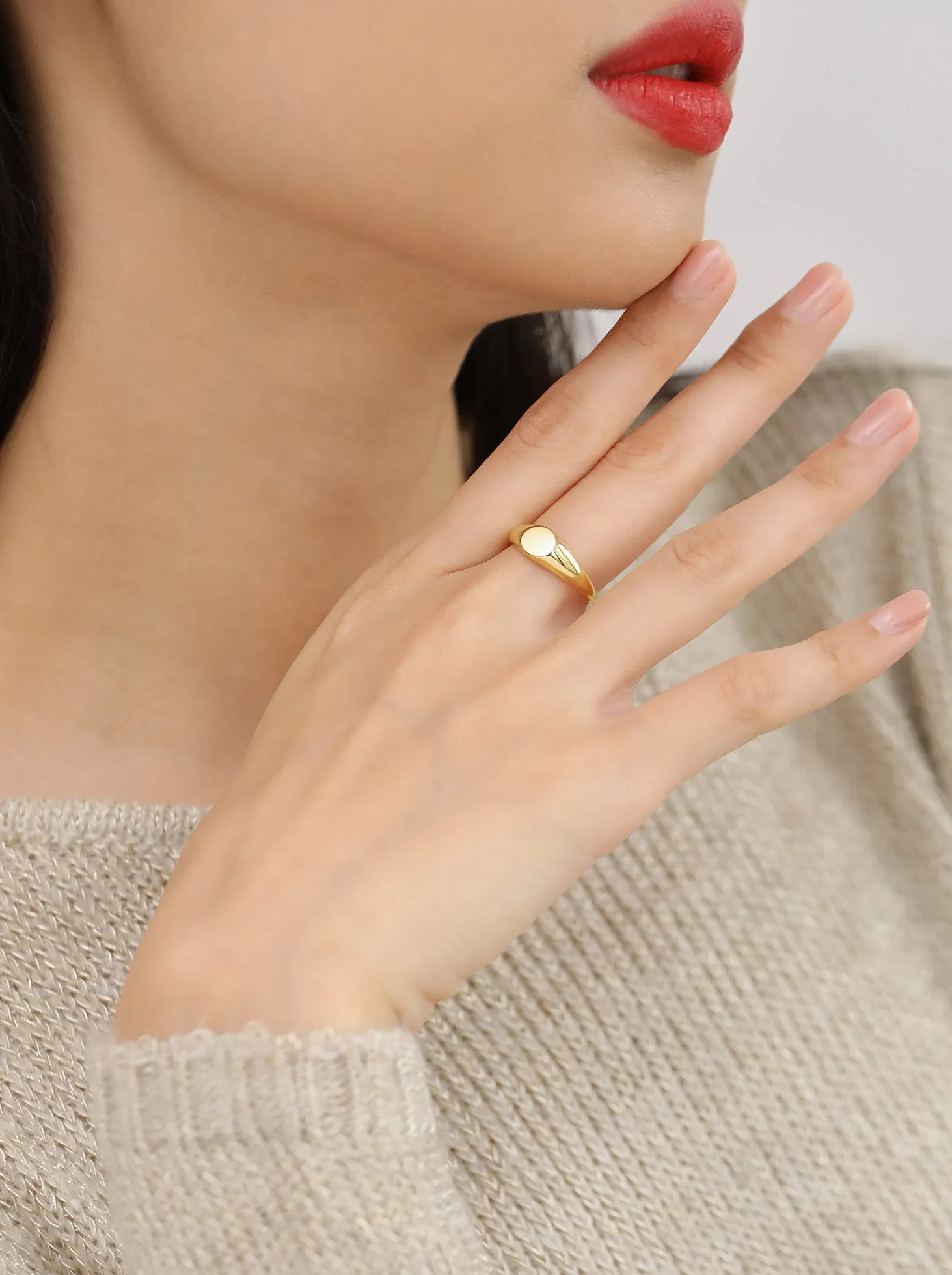 Classic Signet Ring / Vermeil sold by Nyrelle Jewelry product image thumbnail 4