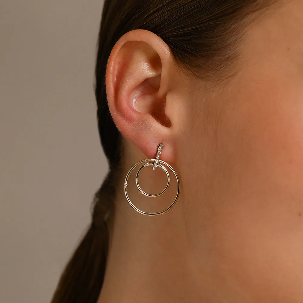 Celestial Diamond Earrings / 9K and 18K Solid Gold sold by Nyrelle Jewelry product image thumbnail 4