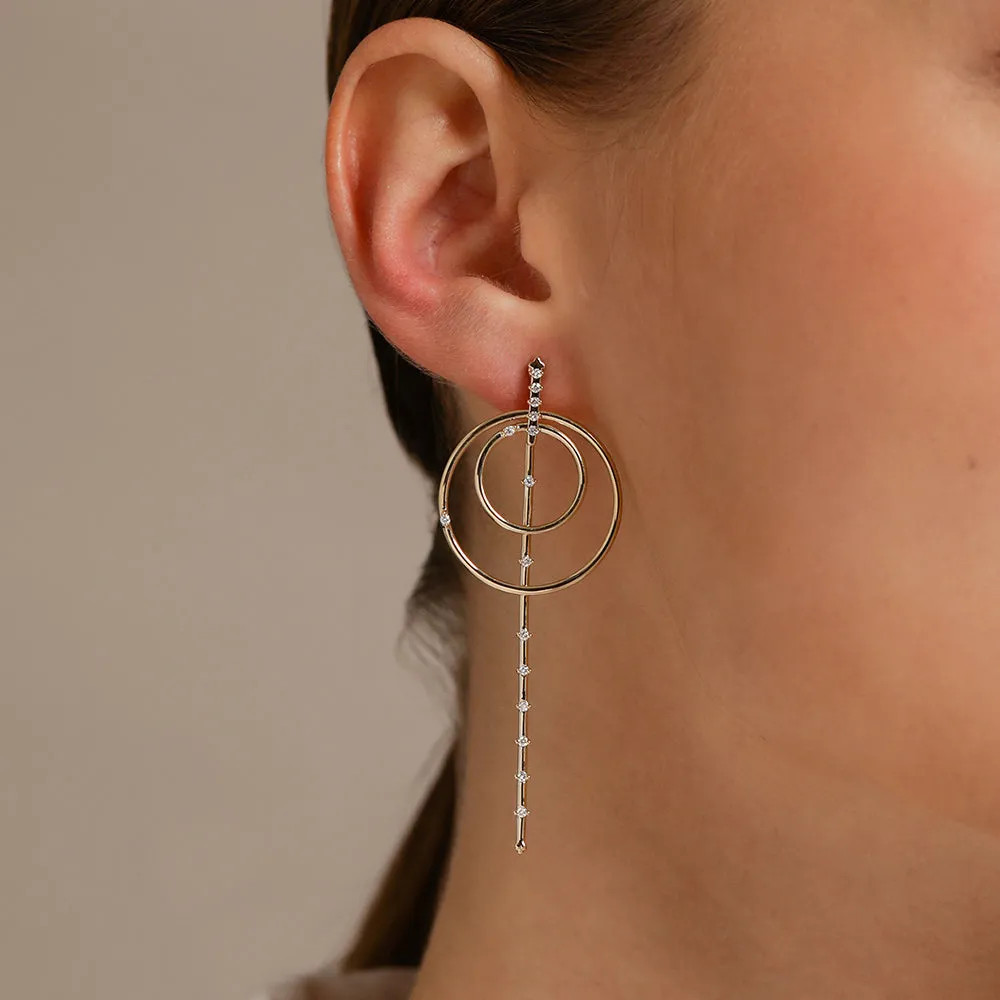 Celestial Diamond Earrings / 9K and 18K Solid Gold sold by Nyrelle Jewelry product image thumbnail 3