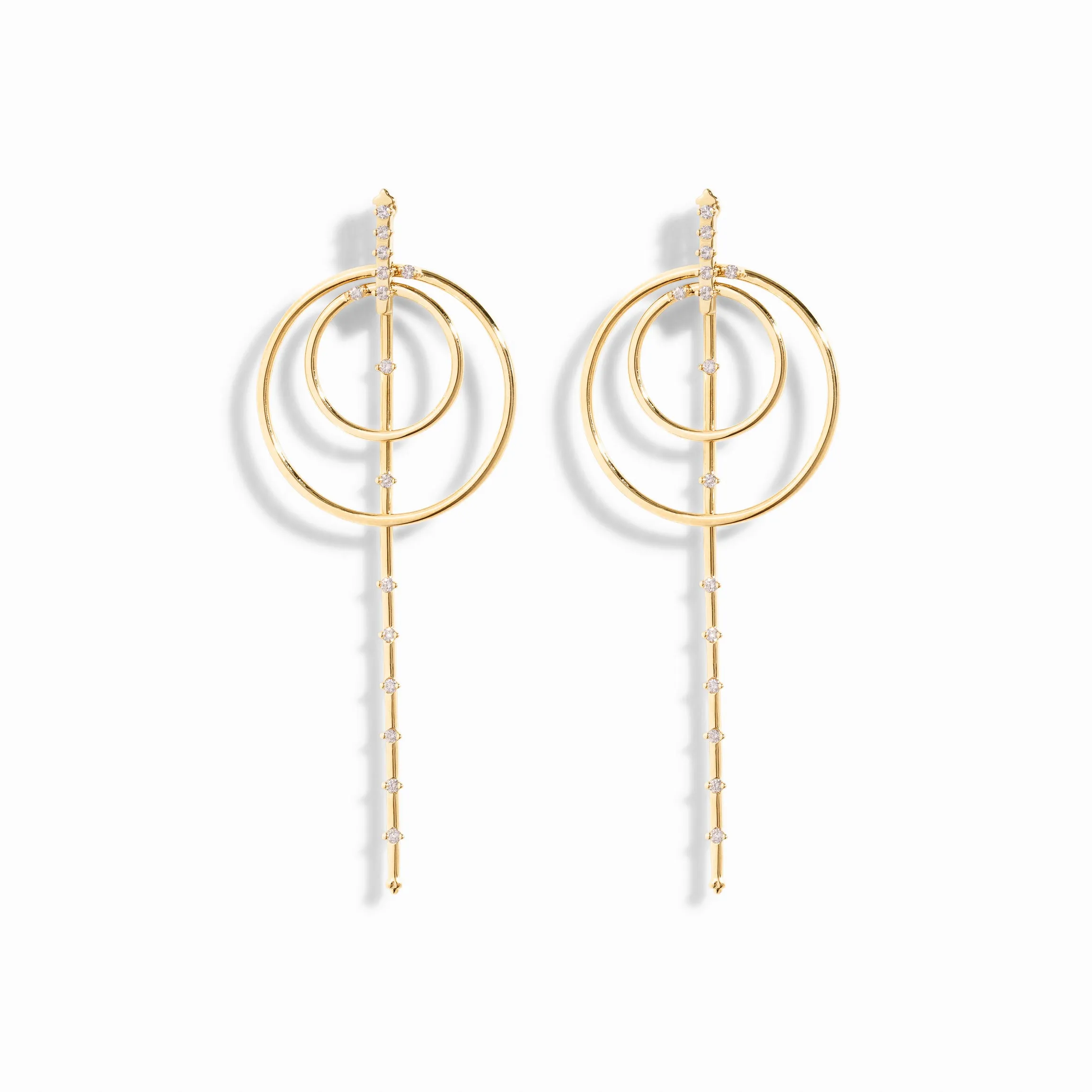 Celestial Diamond Earrings / 9K and 18K Solid Gold sold by Nyrelle Jewelry