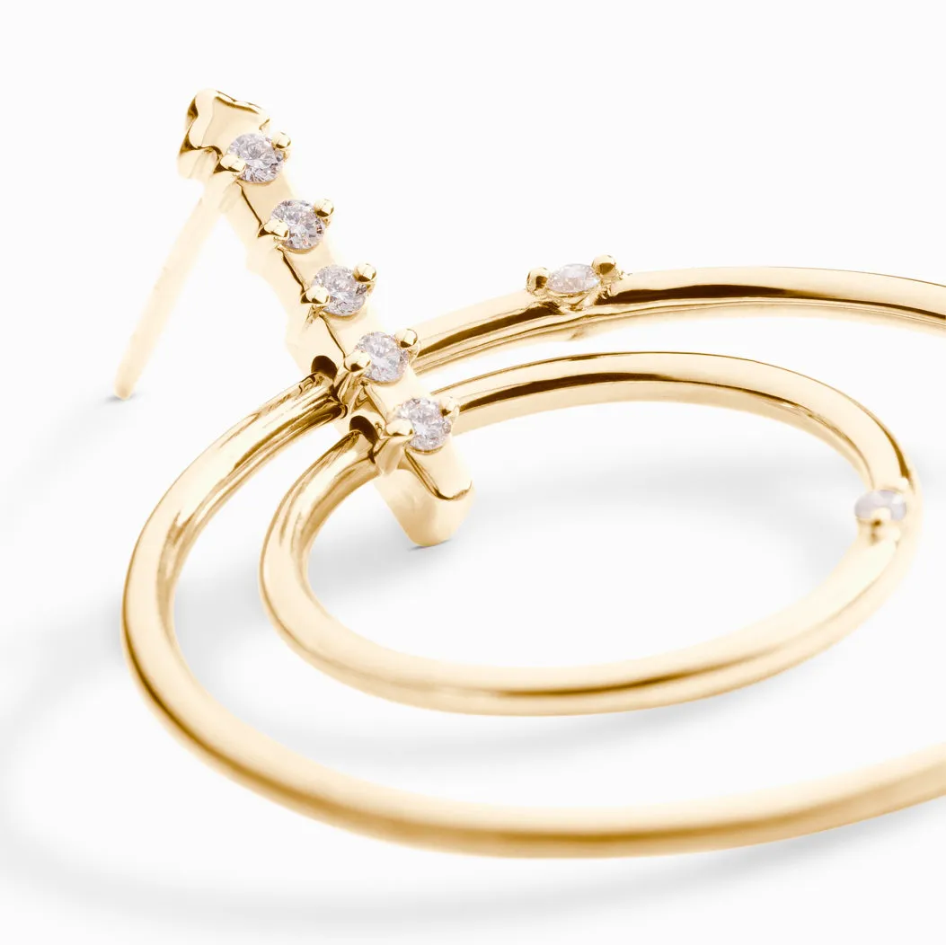 Celestial Diamond Earrings / 9K and 18K Solid Gold sold by Nyrelle Jewelry product image thumbnail 5