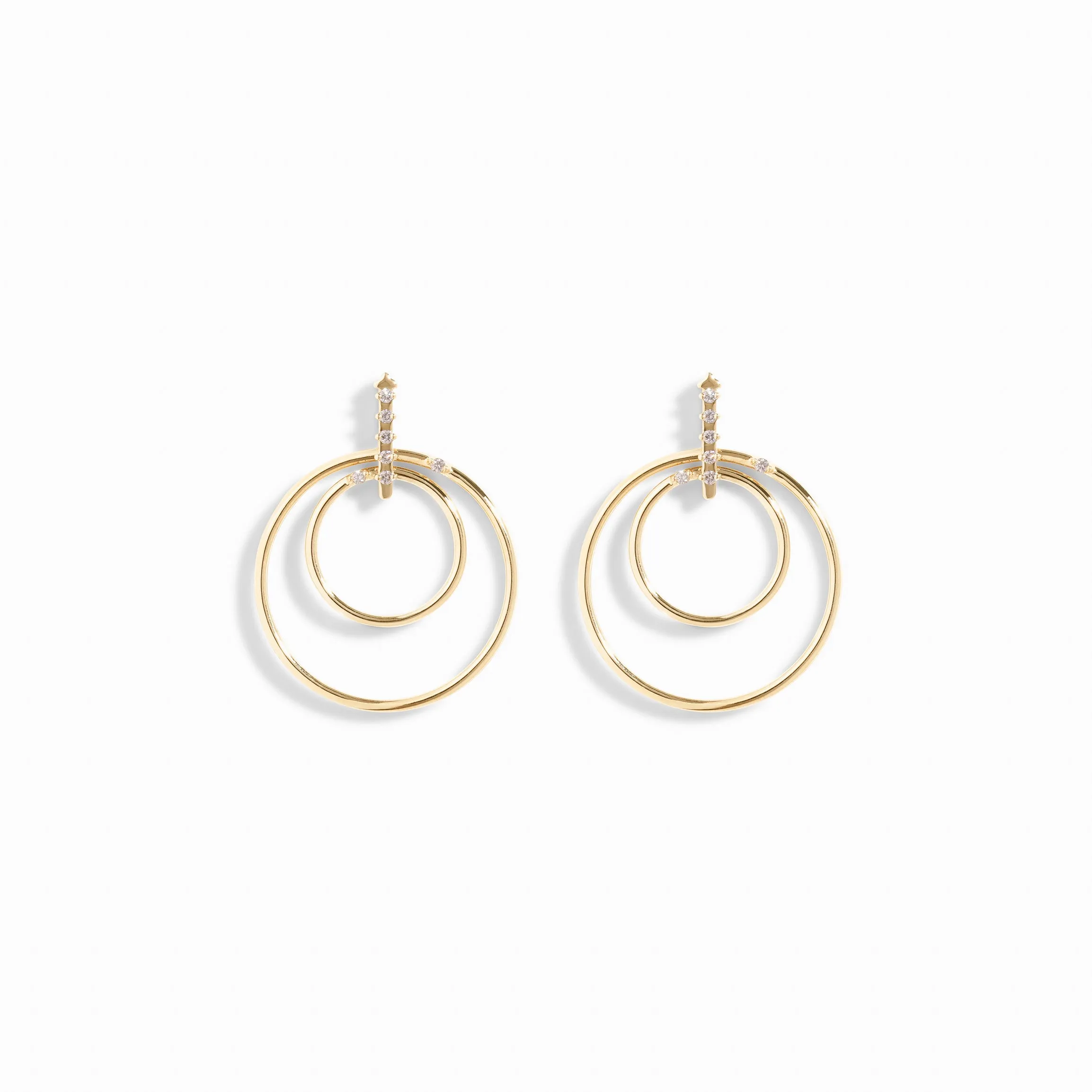 Celestial Diamond Earrings / 9K and 18K Solid Gold sold by Nyrelle Jewelry product image thumbnail 2