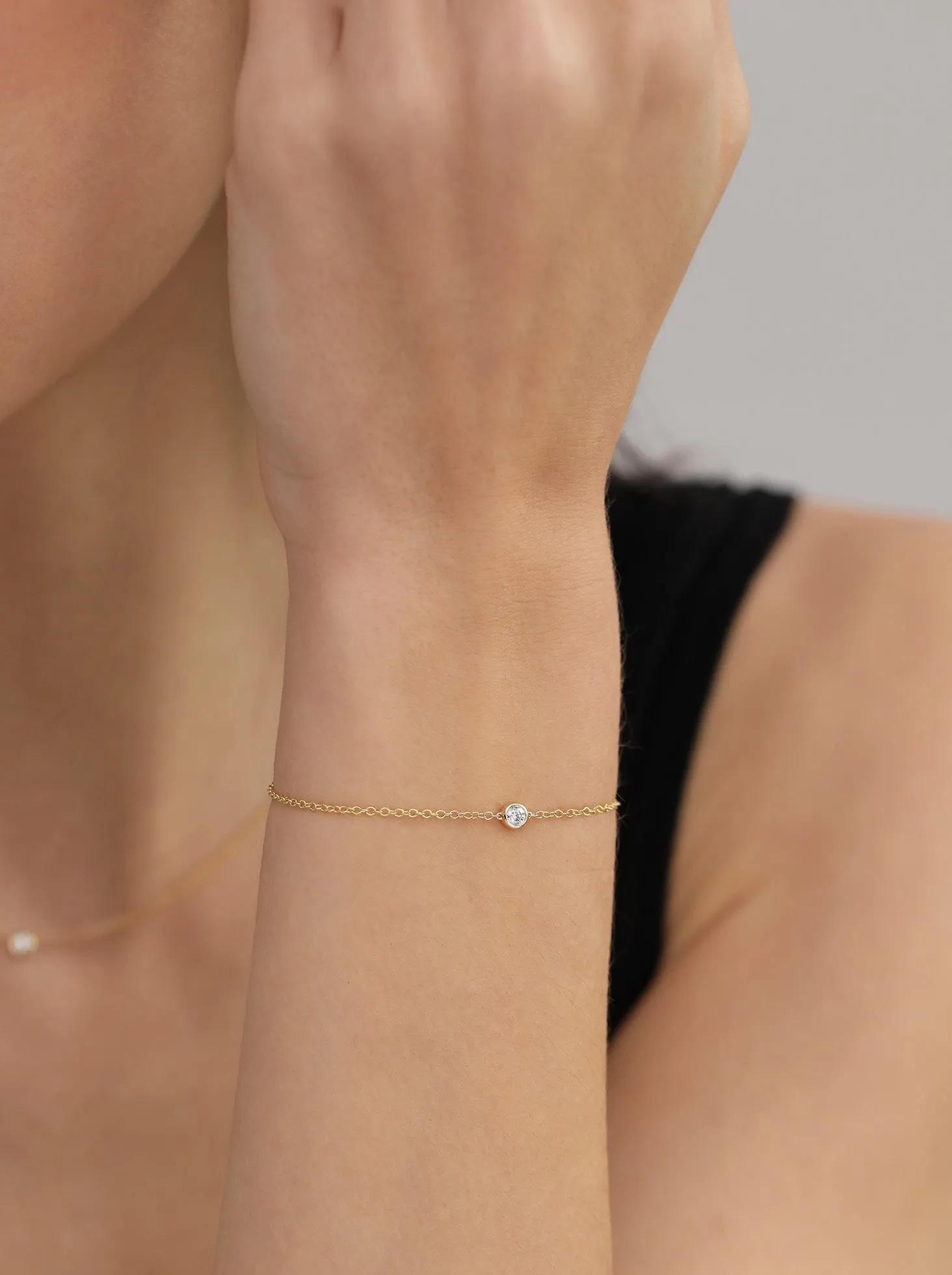 Premium Bezel Diamond Bracelet - XL / 9K and 18K Solid Gold sold by Nyrelle Jewelry product image thumbnail 4