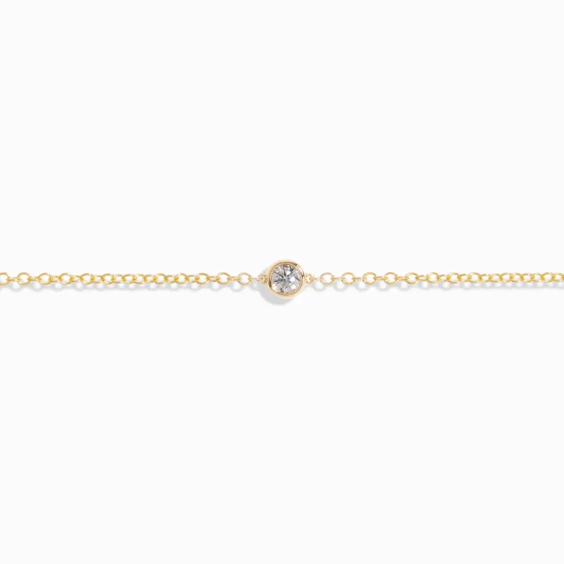 Premium Bezel Diamond Bracelet  - XL / 9K and 18K Solid Gold sold by Nyrelle Jewelry