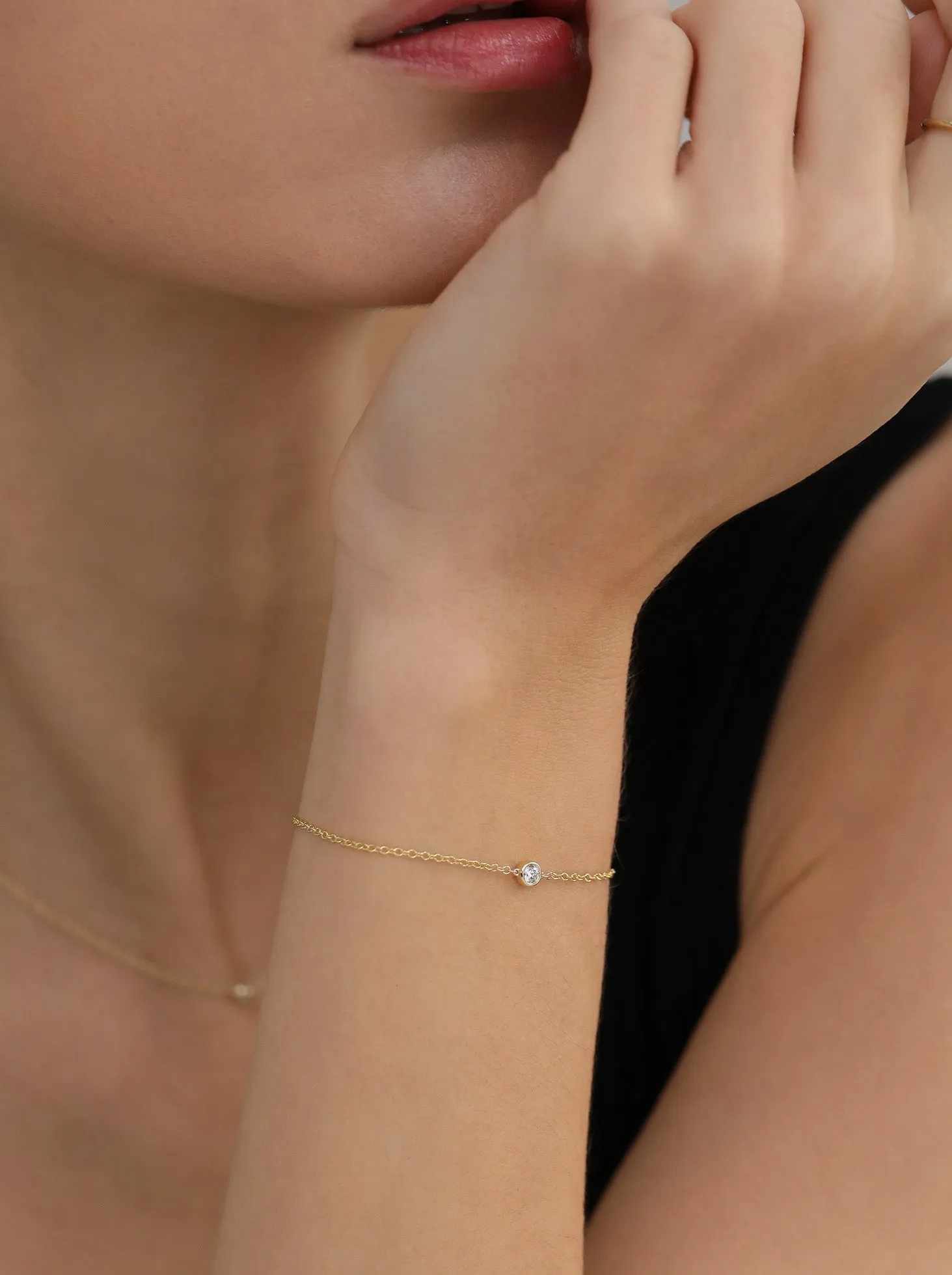 Premium Bezel Diamond Bracelet - XL / 9K and 18K Solid Gold sold by Nyrelle Jewelry product image thumbnail 5