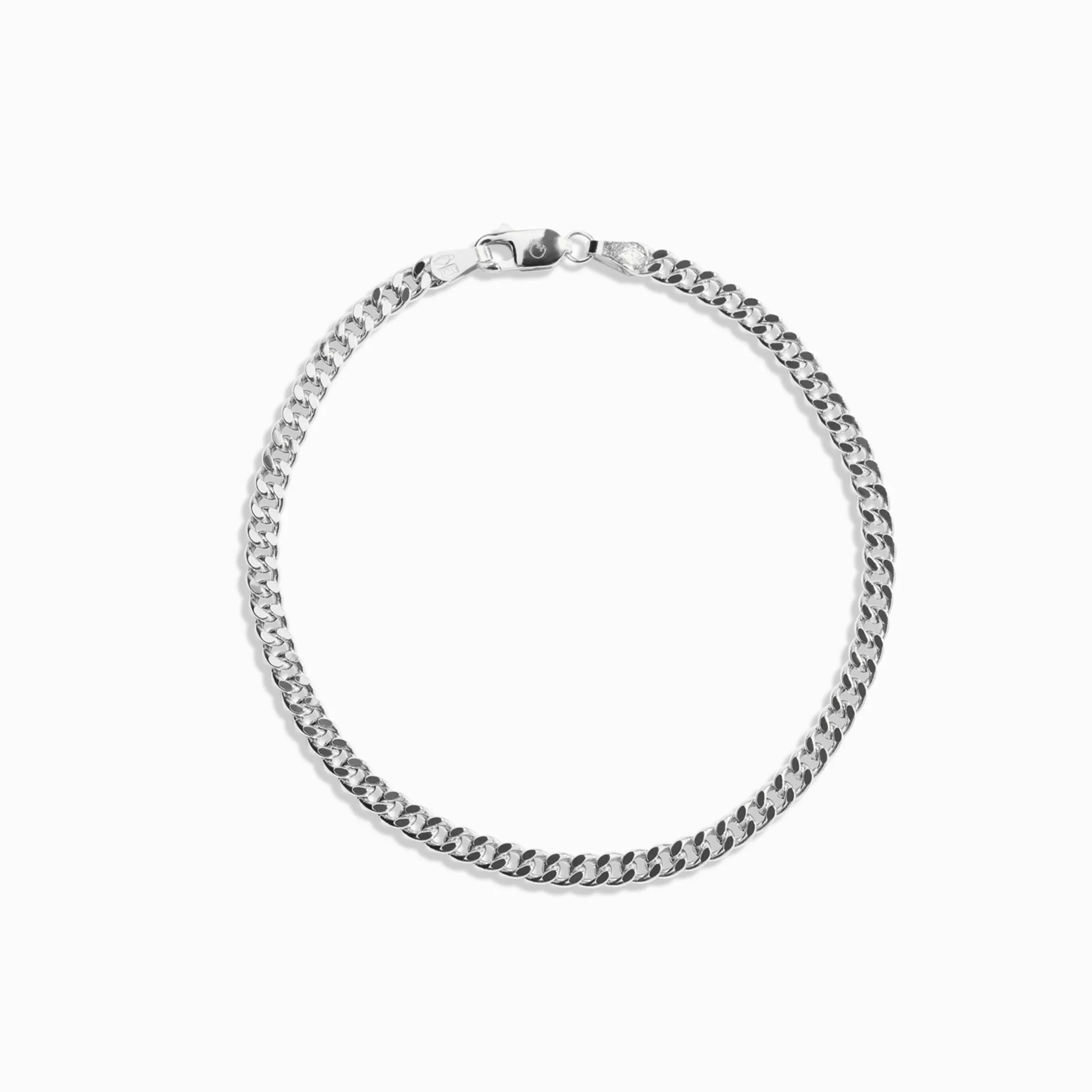 Omega Chain Bracelet / 18K Solid White Gold sold by Nyrelle Jewelry
