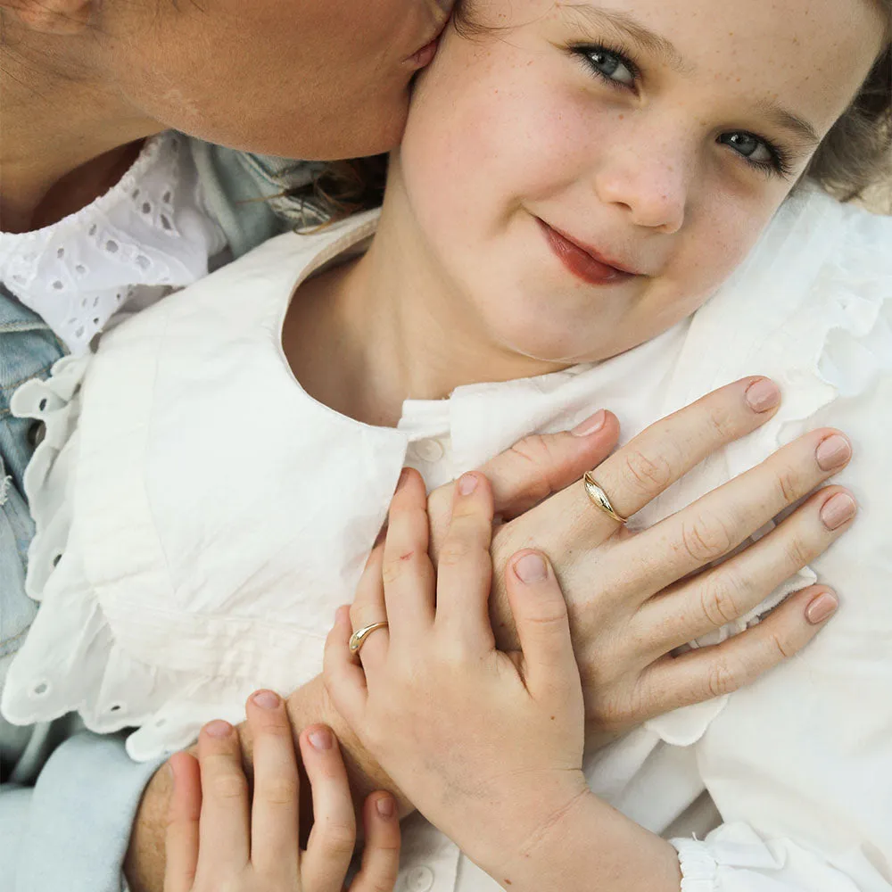 Ava Dome Ring for Adults / 9K and 18K Solid Gold sold by Nyrelle Jewelry product image thumbnail 4