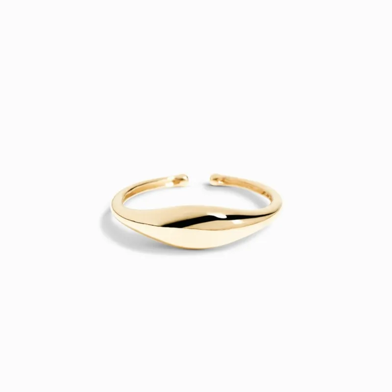 Ava Dome Ring for Adults / 9K and 18K Solid Gold sold by Nyrelle Jewelry