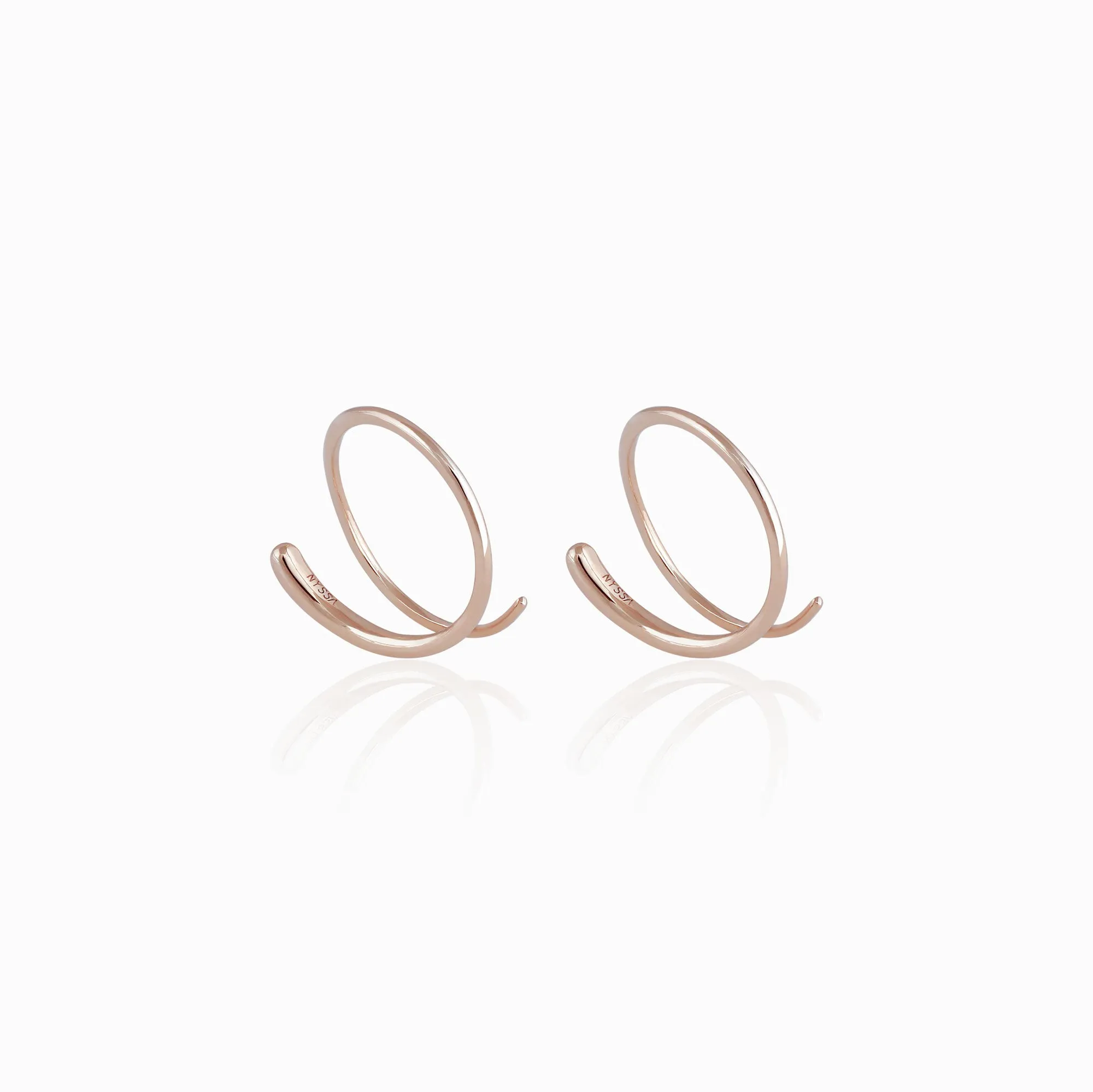 Spiral Earrings / 9K and 18K Solid Gold sold by Nyrelle Jewelry product image thumbnail 5