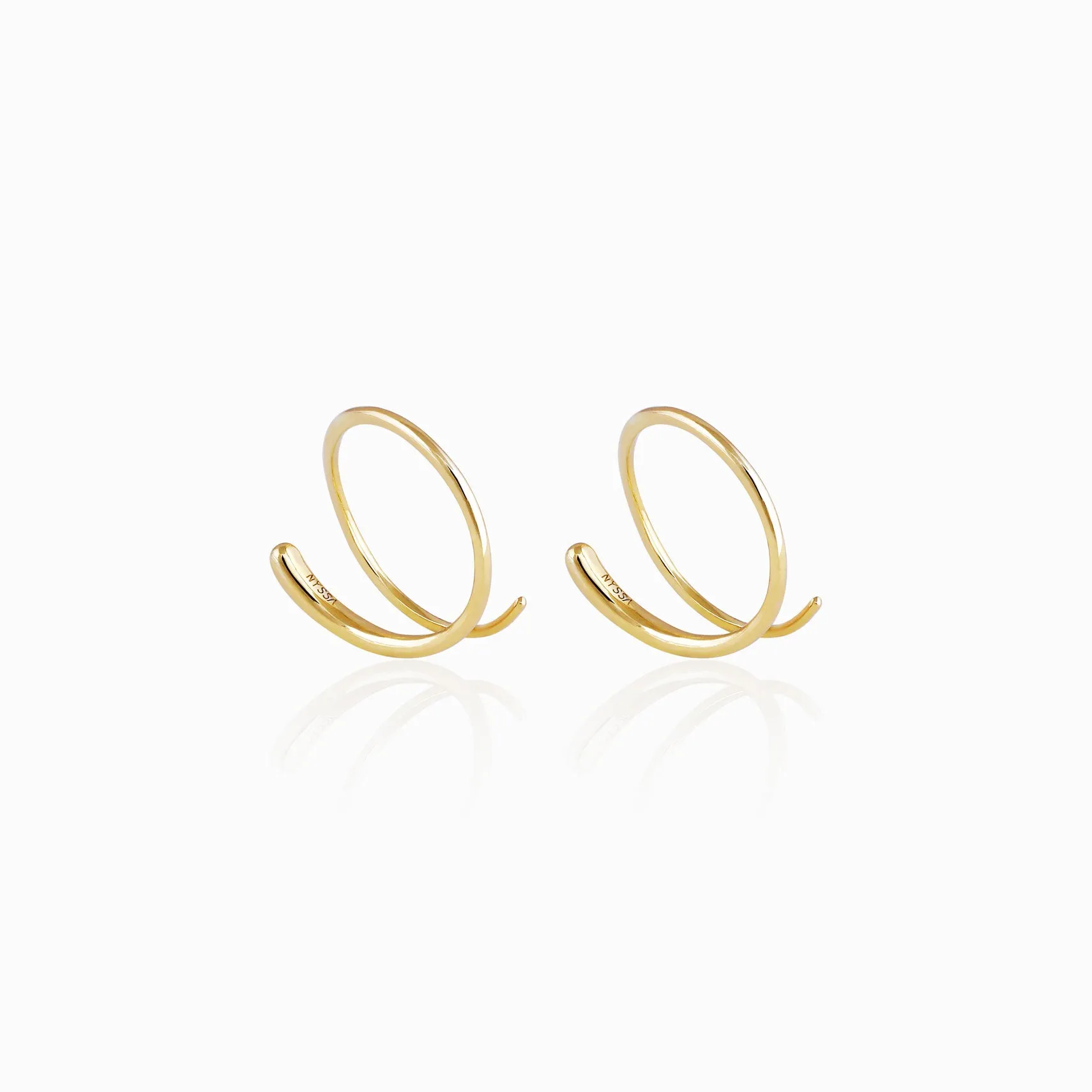 Spiral Earrings / 9K and 18K Solid Gold sold by Nyrelle Jewelry product image thumbnail 4