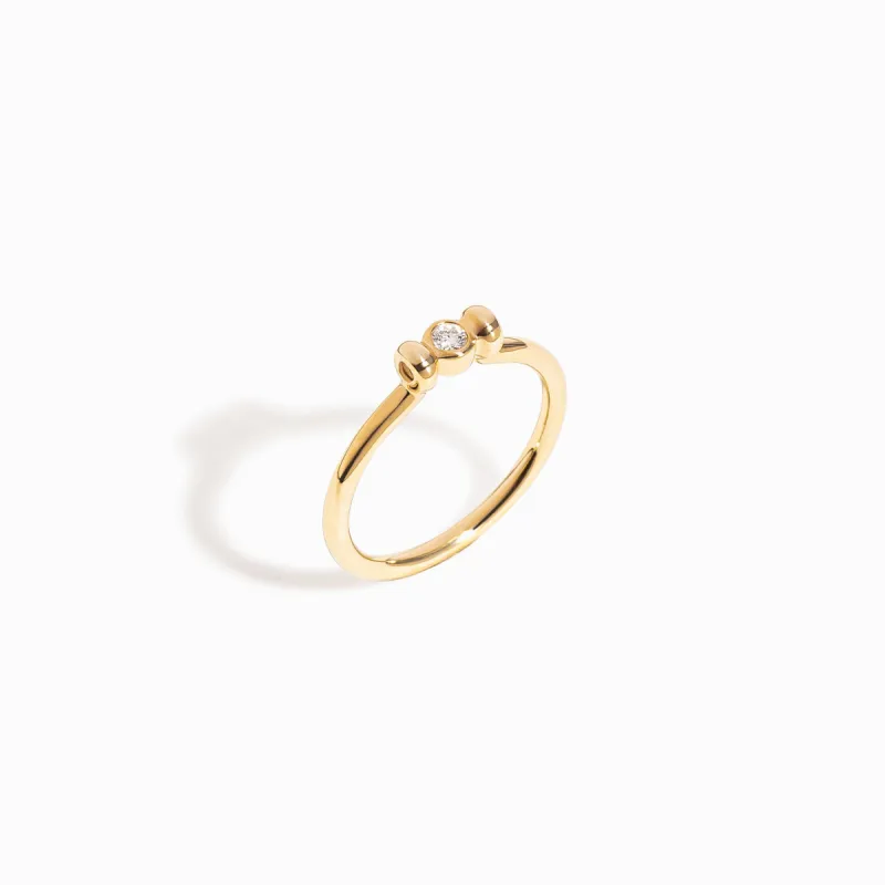 Lyre Diamond Ring / 9K and 18K Solid Gold sold by Nyrelle Jewelry