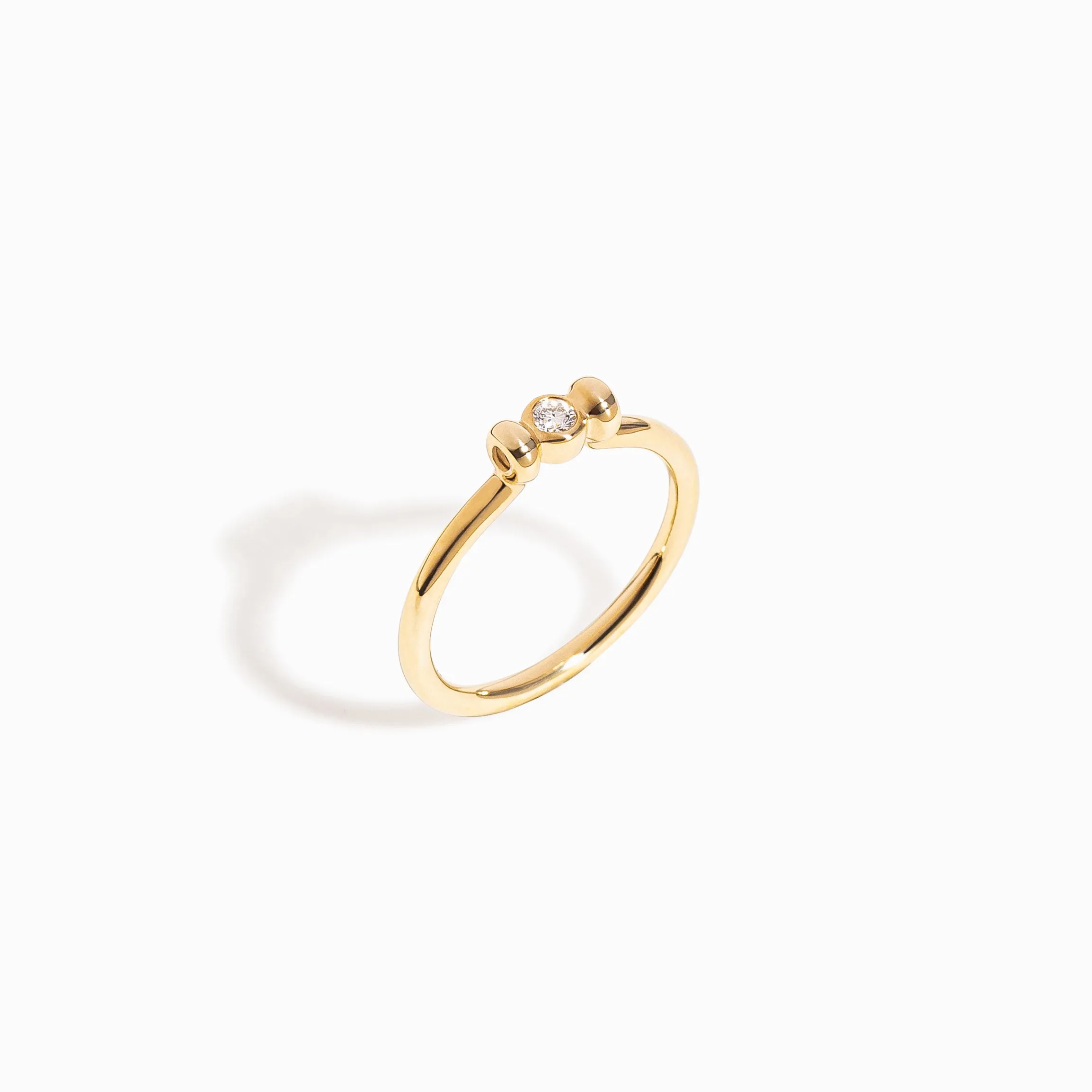 Lyre Diamond Ring / 9K and 18K Solid Gold sold by Nyrelle Jewelry