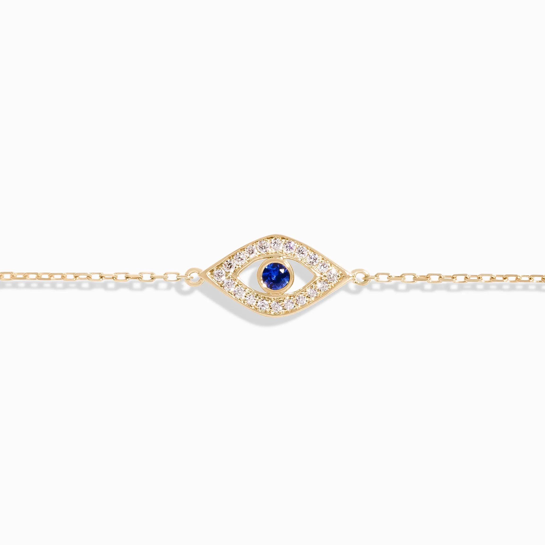 Evil Eye Diamond Bracelet / 9K and 18K Solid Gold sold by Nyrelle Jewelry