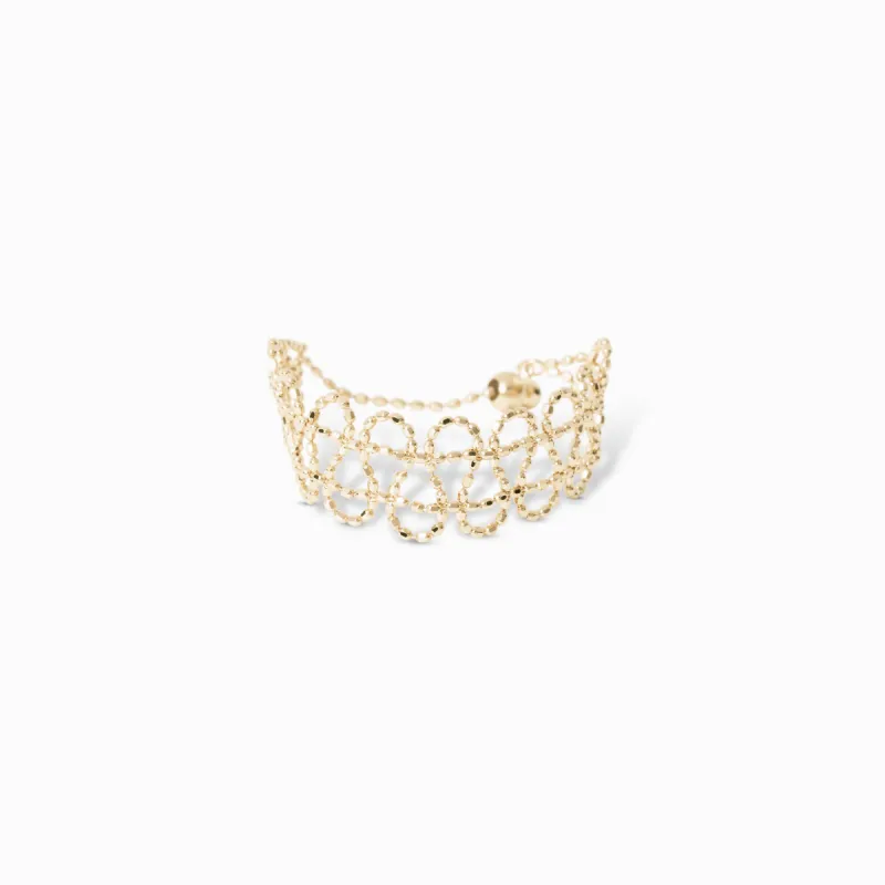 Wave Lace Wide Ring / 18K Solid Gold sold by Nyrelle Jewelry