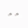 Bezel-Set Diamond Studs / 9K and 18K Solid Gold sold by Nyrelle Jewelry