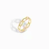 Link Ring / 9K and 18K Solid Gold sold by Nyrelle Jewelry