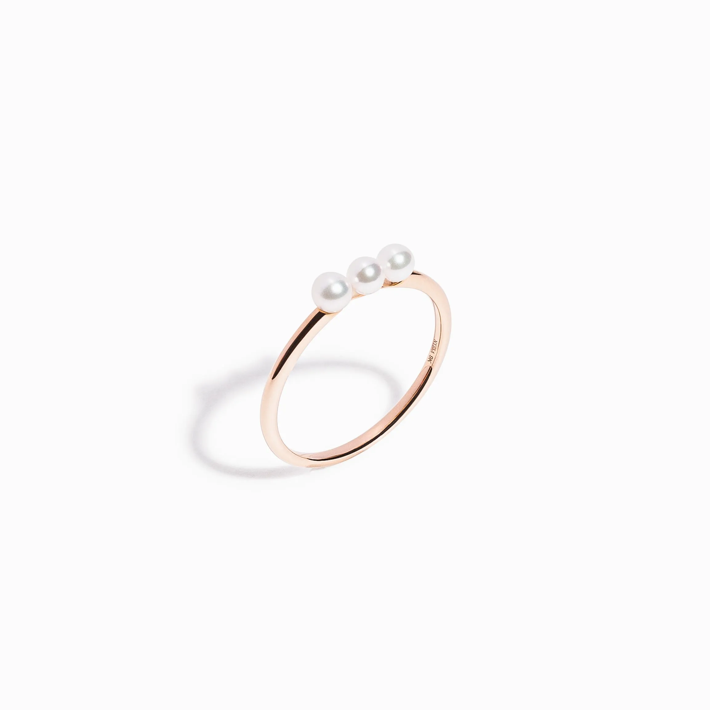 Pearlet Trio Ring / 9K and 18K Solid Gold sold by Nyrelle Jewelry product image thumbnail 2