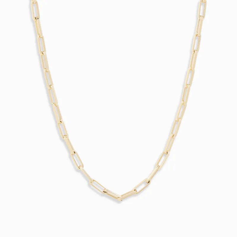 Bold Link Chain Necklace / 18K Solid Gold sold by Nyrelle Jewelry
