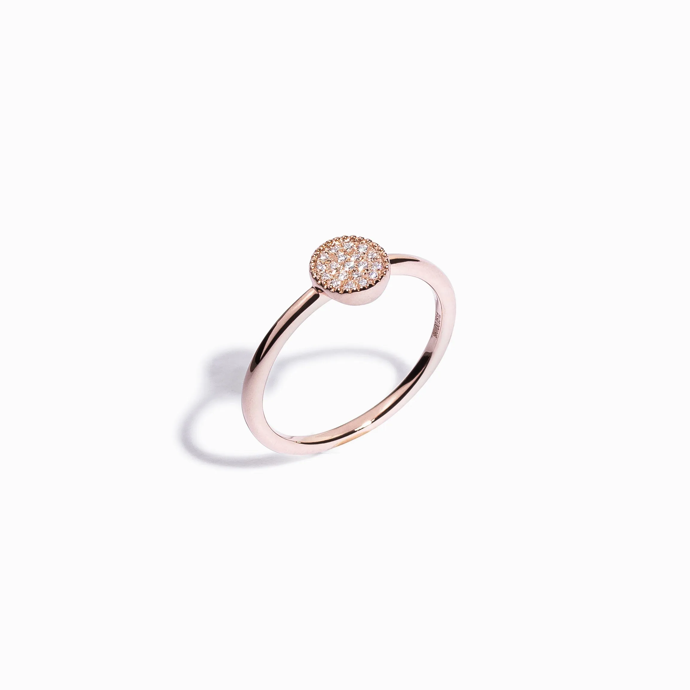 Pavé Diamond Circle Ring / 9K and 18K Solid Gold sold by Nyrelle Jewelry product image thumbnail 2