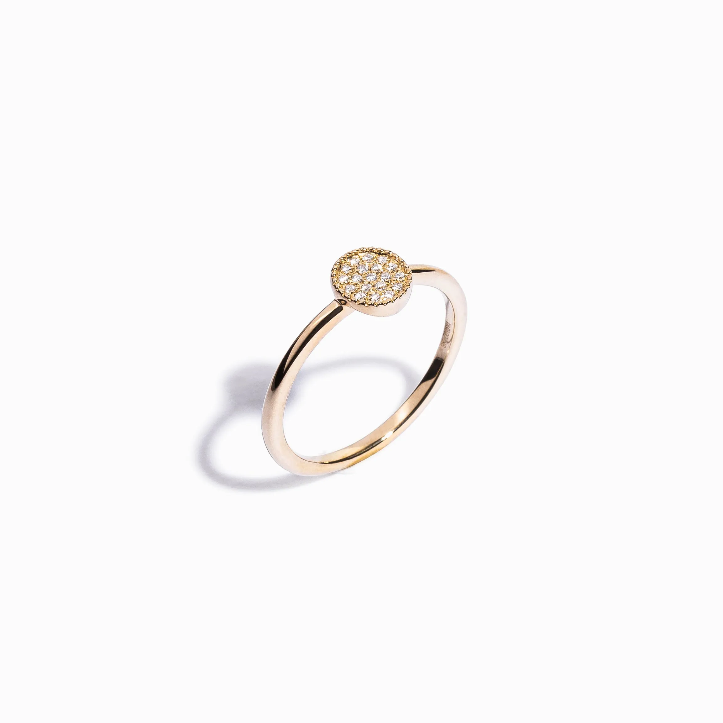 Pavé Diamond Circle Ring / 9K and 18K Solid Gold sold by Nyrelle Jewelry