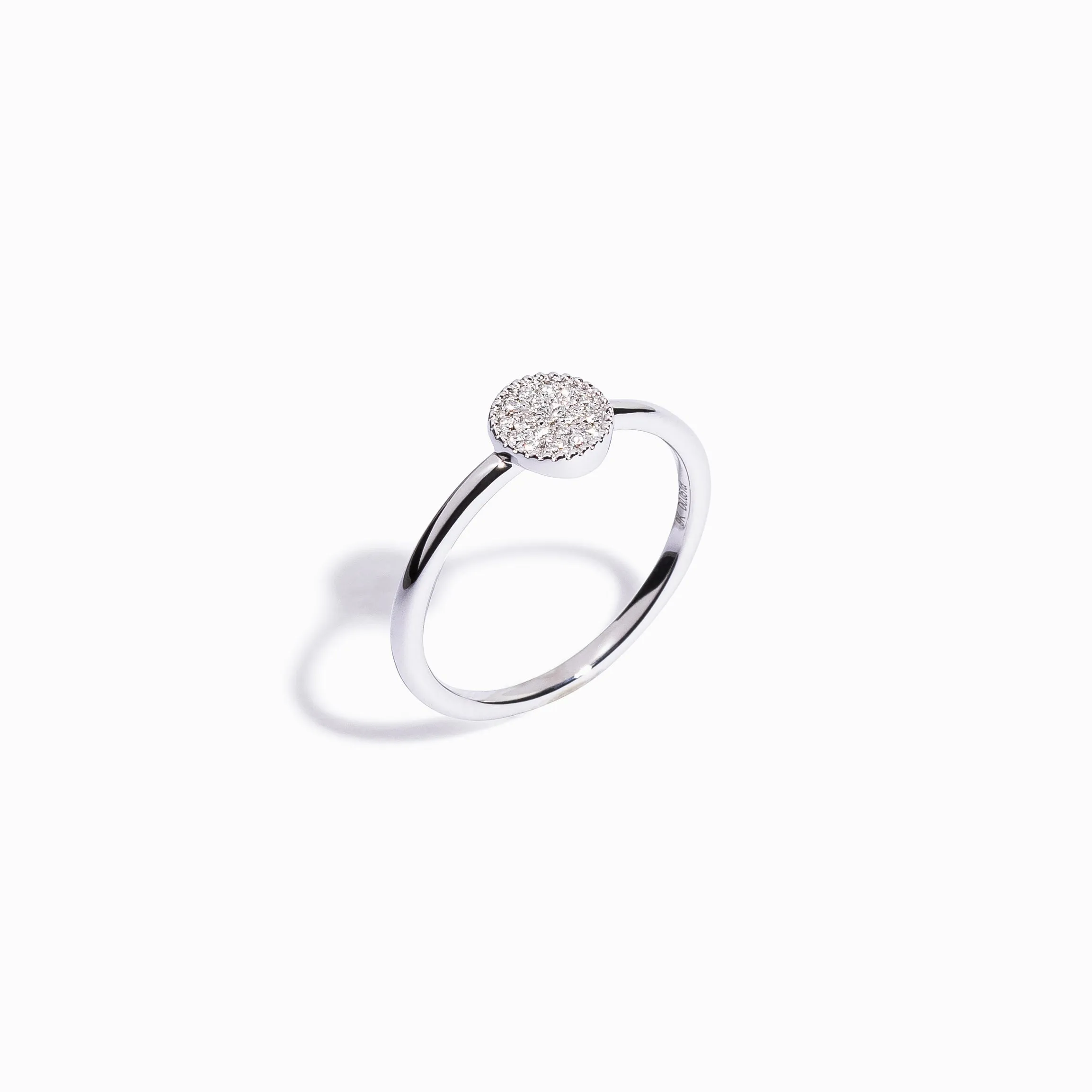Pavé Diamond Circle Ring / 9K and 18K Solid Gold sold by Nyrelle Jewelry product image thumbnail 3