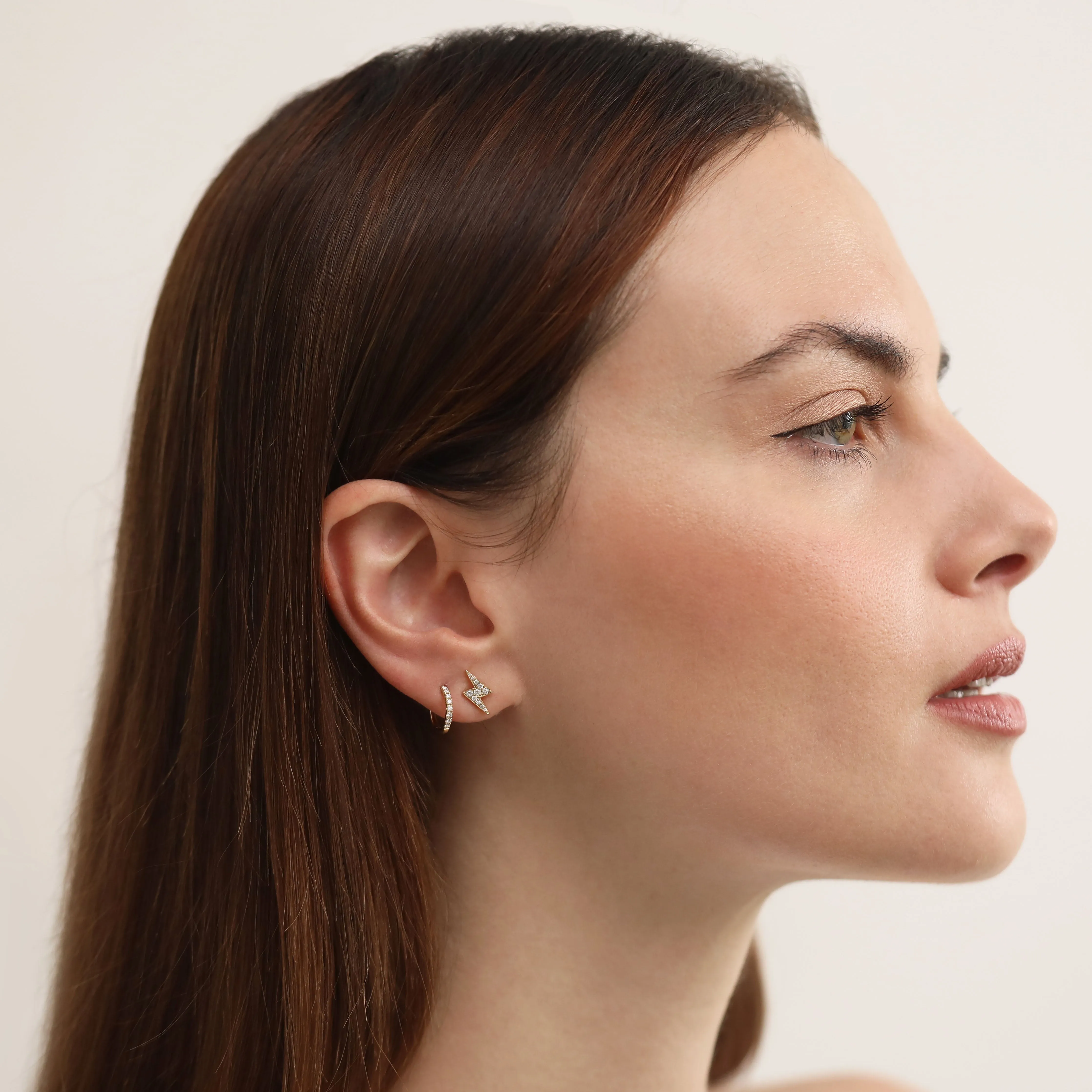 Lightning Bolt Earrings/ 9K and 18K Solid Gold sold by Nyrelle Jewelry product image thumbnail 4