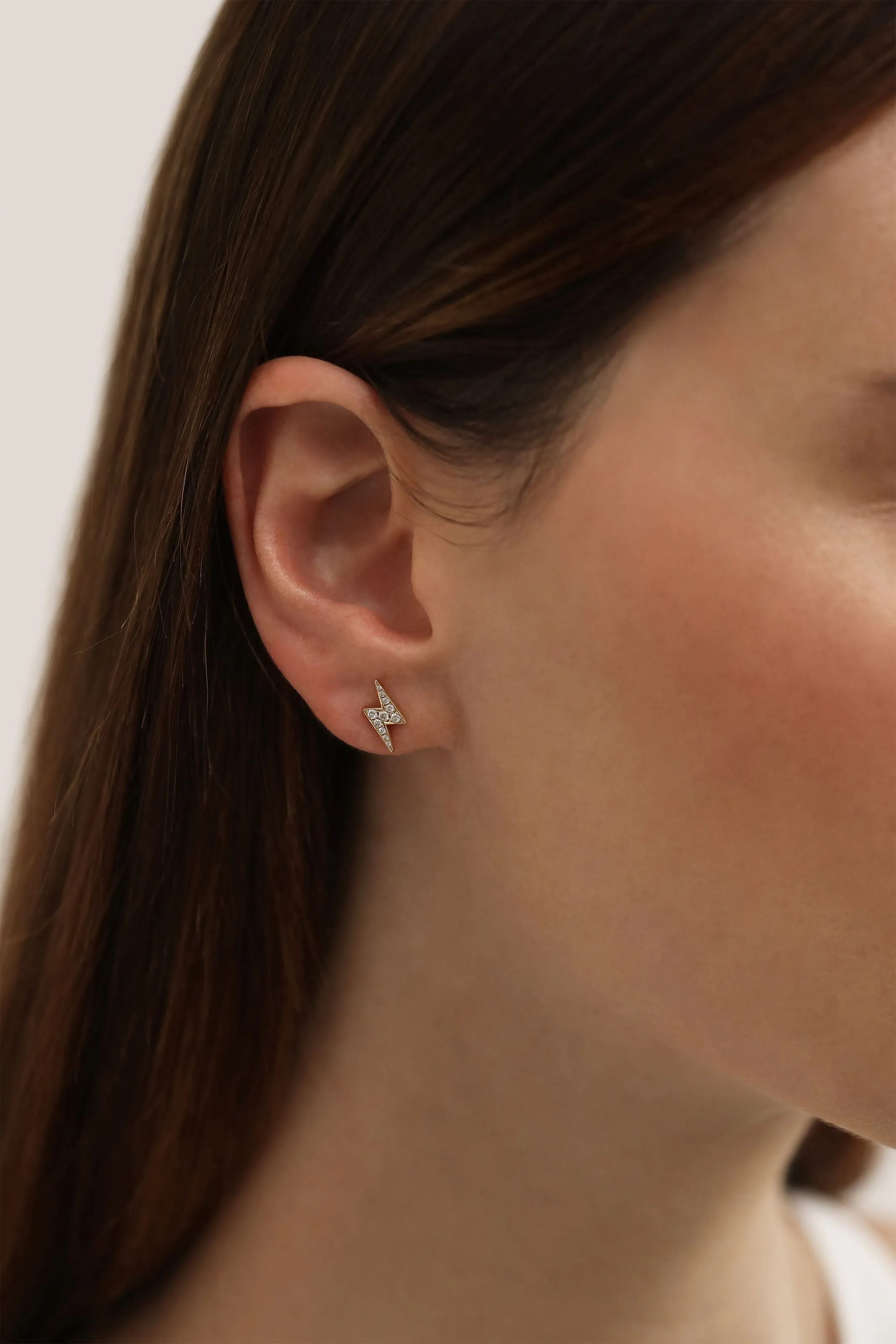 Lightning Bolt Earrings/ 9K and 18K Solid Gold sold by Nyrelle Jewelry product image thumbnail 5