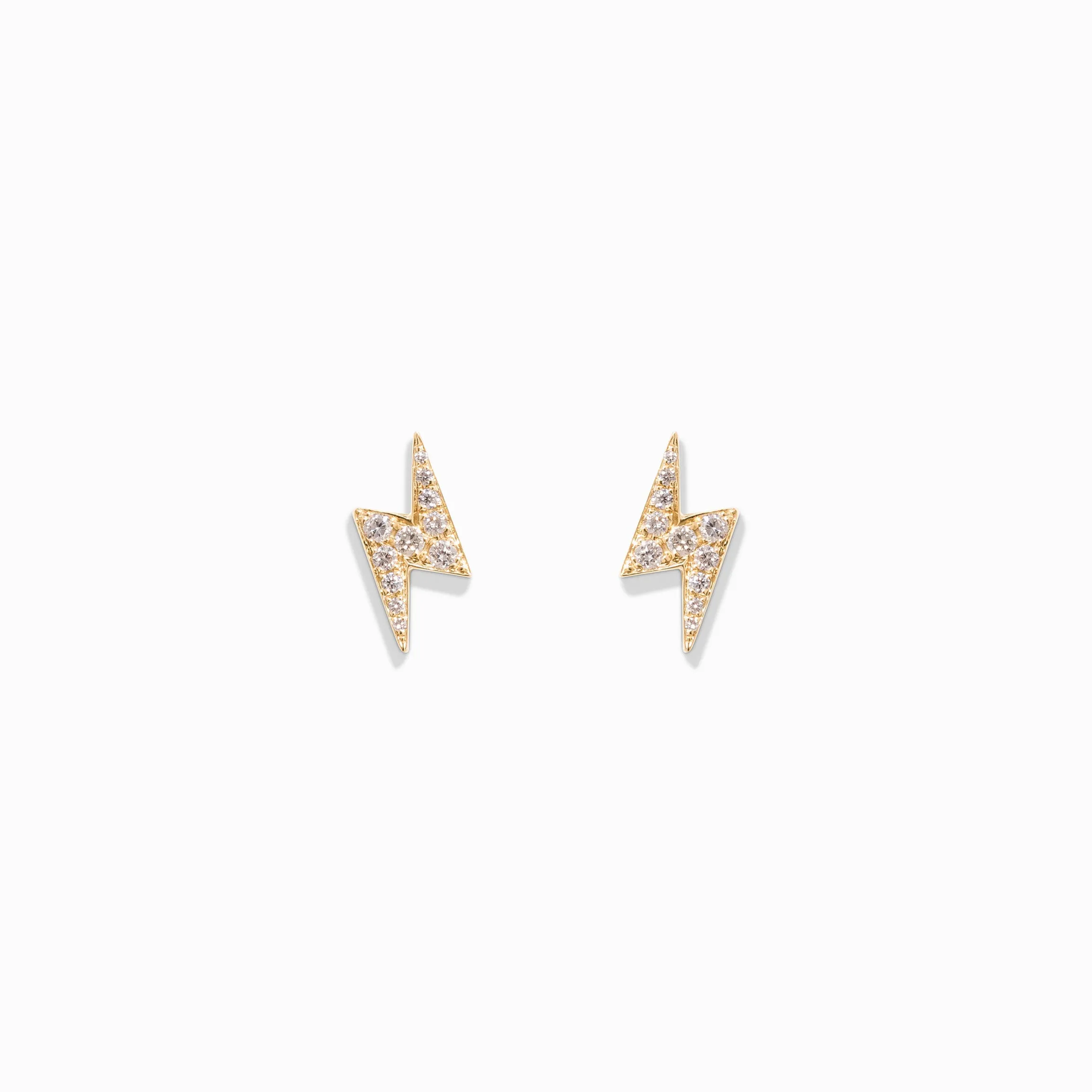 Lightning Bolt Earrings/ 9K and 18K Solid Gold sold by Nyrelle Jewelry