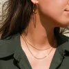 Thin Herringbone Chain Necklace / 18K Solid Gold sold by Nyrelle Jewelry