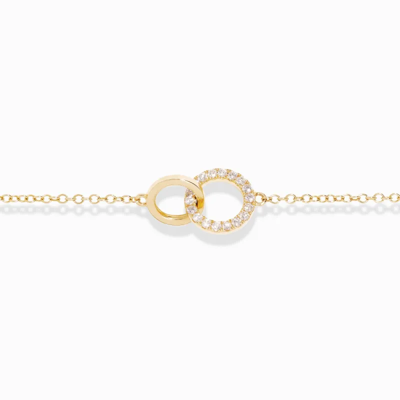 Infinity Pavé Diamond Bracelet / 9K and 18K Solid Gold sold by Nyrelle Jewelry